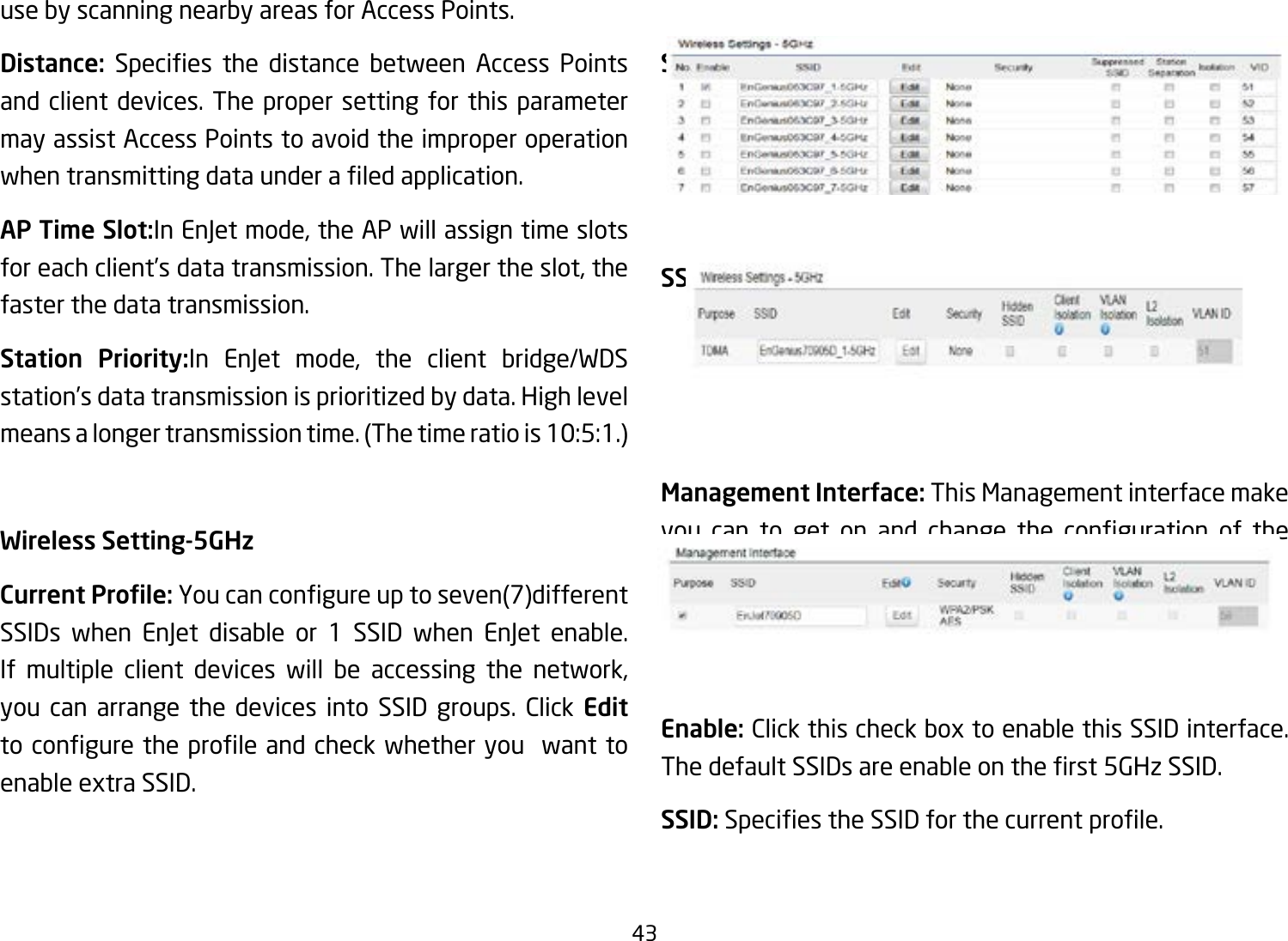 Page 43 of EnGenius Technologies ENSTA5-ACV2 Outdoor Long Range Wireless Access Point User Manual 