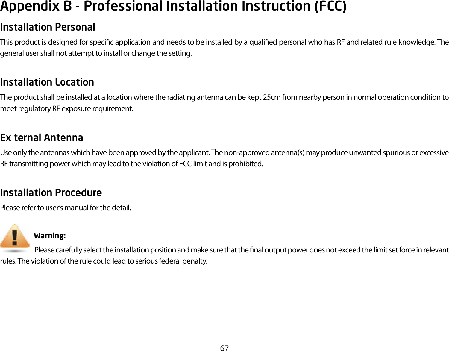 Page 67 of EnGenius Technologies ENSTA5-ACV2 Outdoor Long Range Wireless Access Point User Manual 