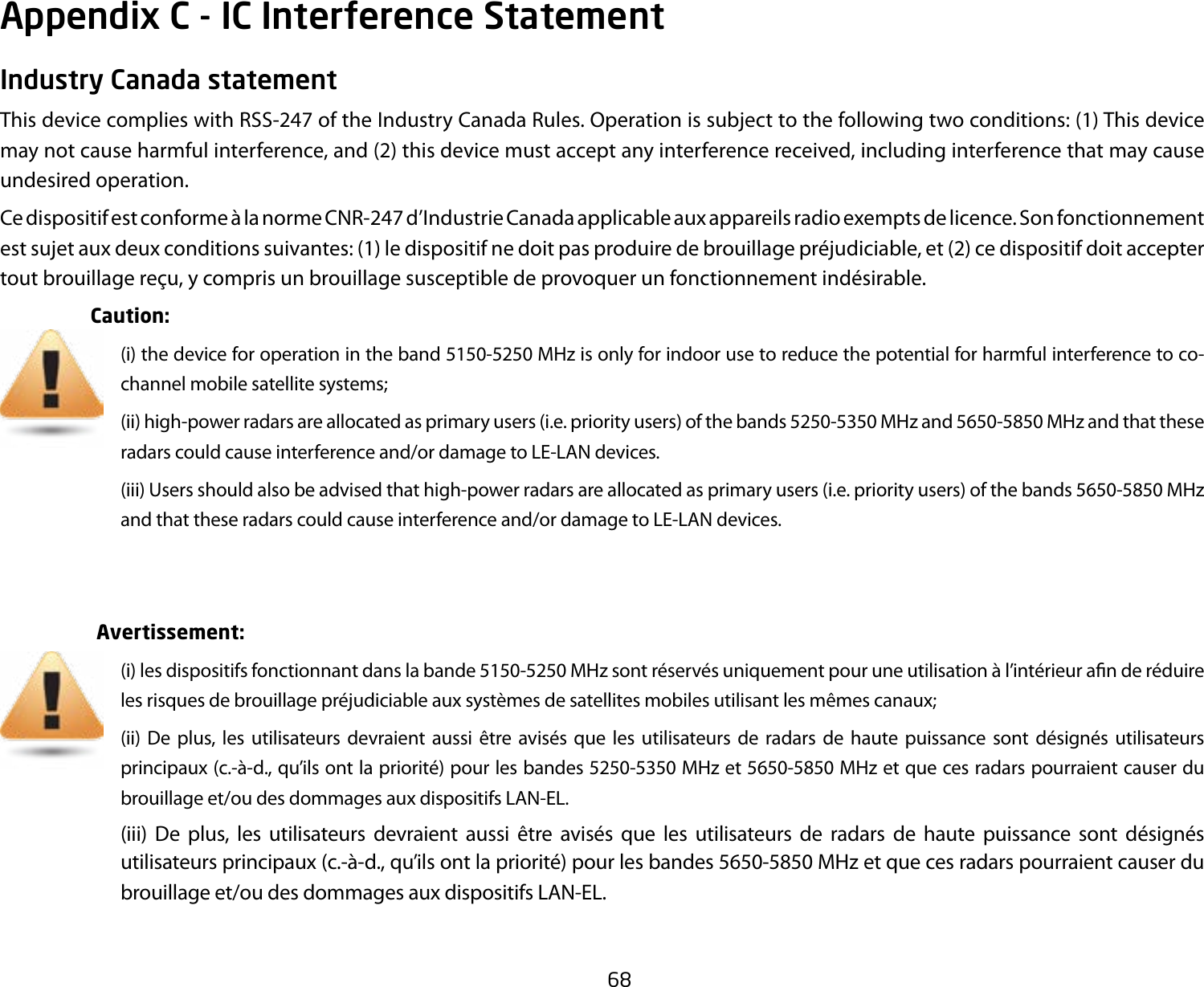 Page 68 of EnGenius Technologies ENSTA5-ACV2 Outdoor Long Range Wireless Access Point User Manual 