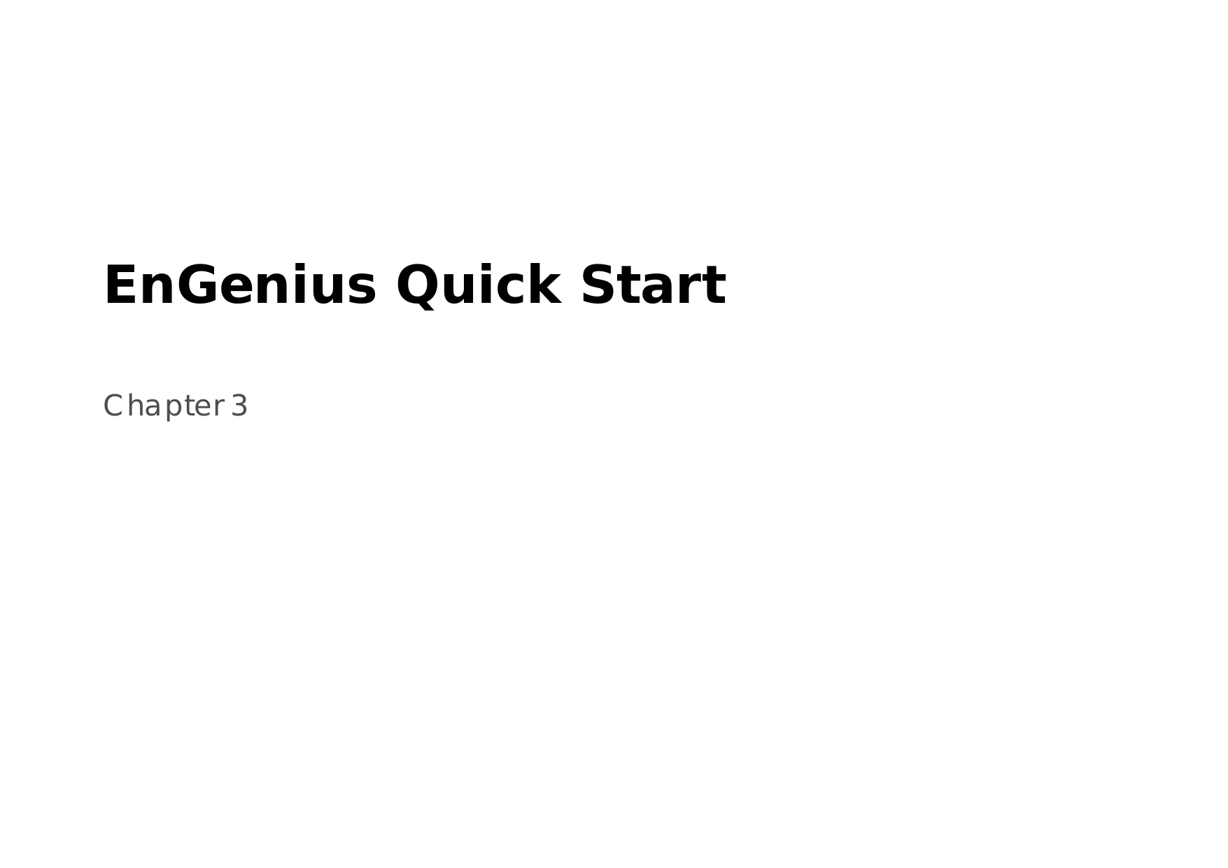 EnGenius Quick StartChapter 3