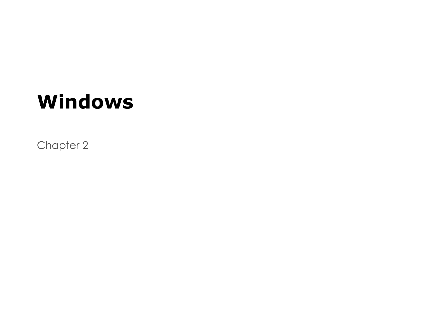 WindowsChapter 2