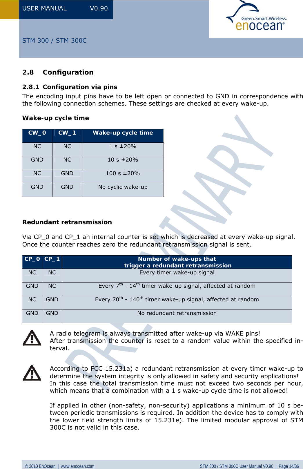 Page 14 of EnOcean STM300C Transceiver Module User Manual STM 300  V0 90wip