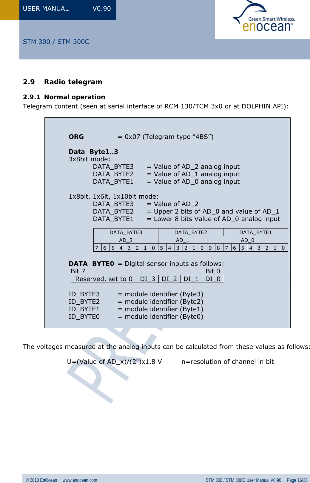 Page 16 of EnOcean STM300C Transceiver Module User Manual STM 300  V0 90wip