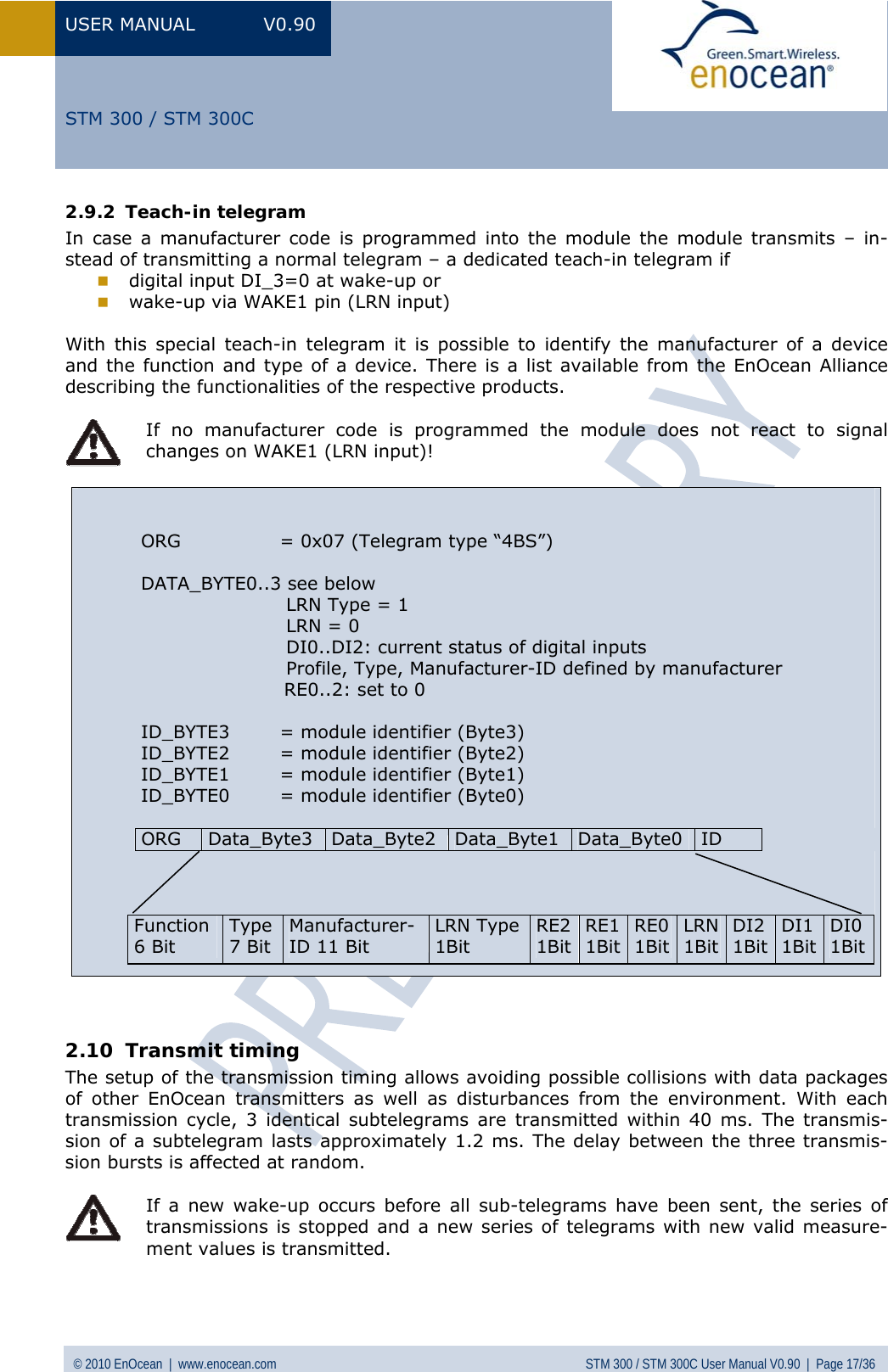 Page 17 of EnOcean STM300C Transceiver Module User Manual STM 300  V0 90wip