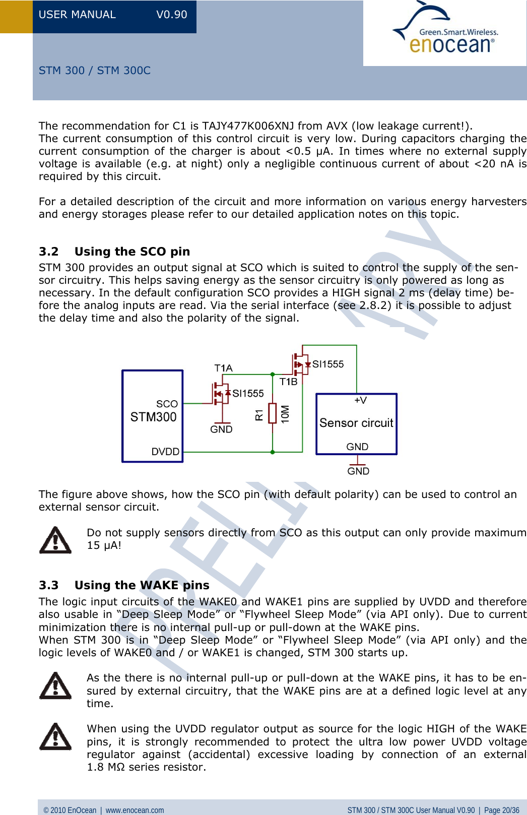 Page 20 of EnOcean STM300C Transceiver Module User Manual STM 300  V0 90wip