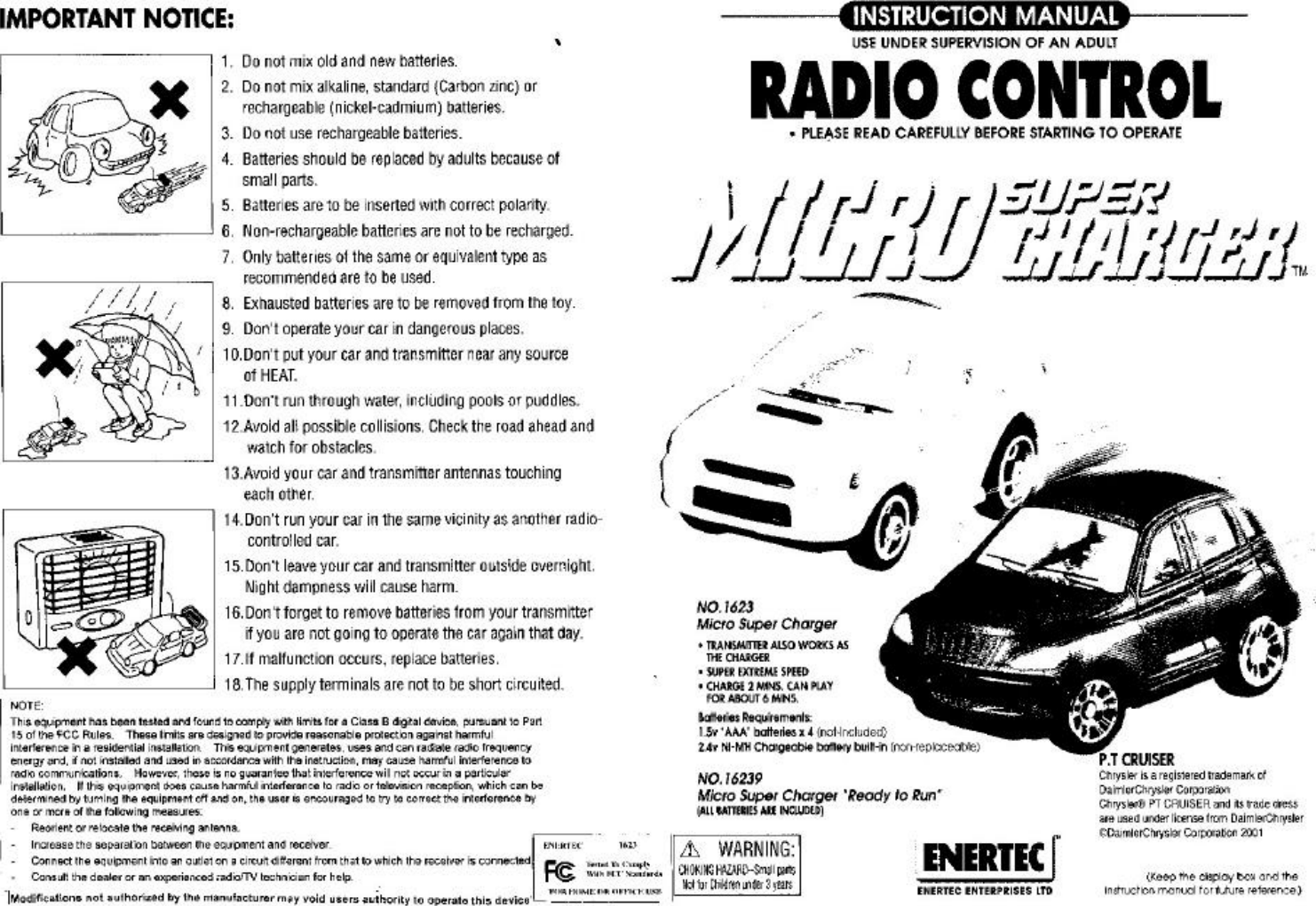 Enertec 162327 Remote Control Toy Transmitter User Manual 1