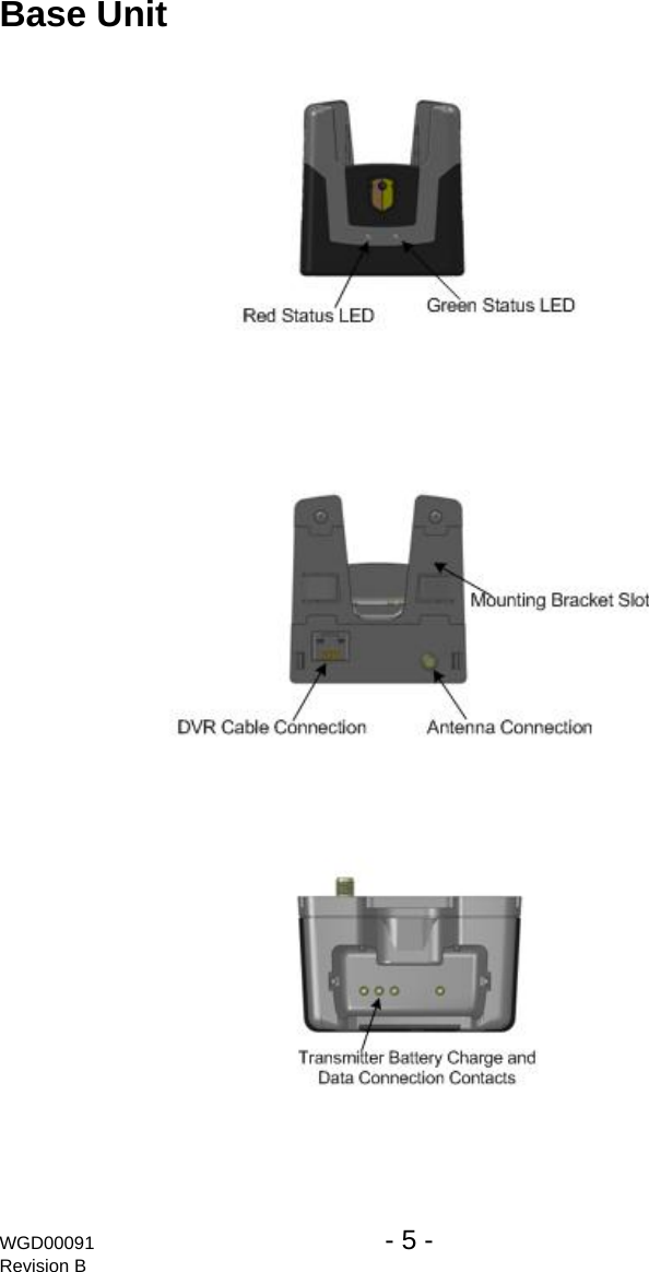 Base Unit          WGD00091  - 5 -   Revision B 
