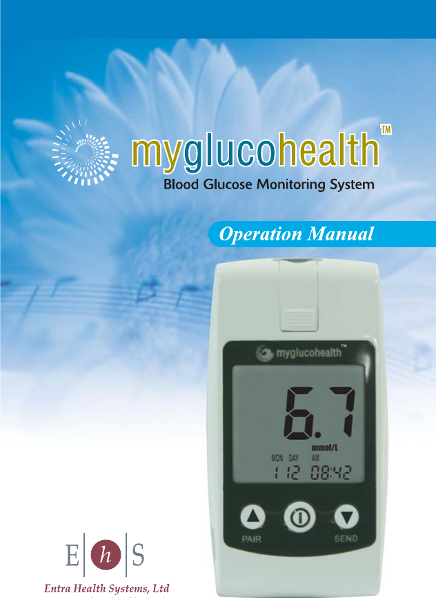 Entra Health Systems EHSMGEU00001 myglucohealth Bluetooth Glucose