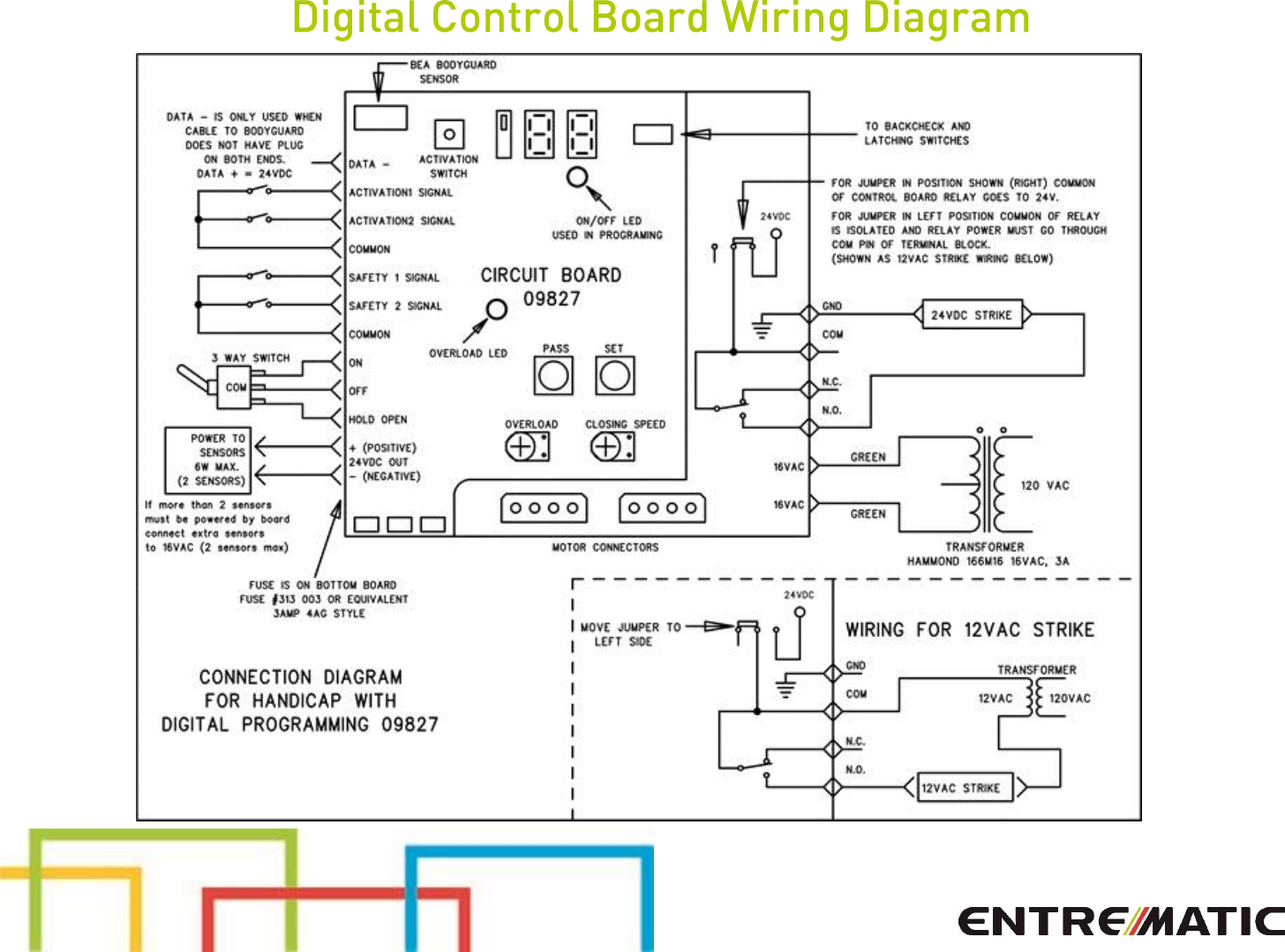 Page 4 of 10 - Entrematic  Presentation Ditec HA8-LP Low Energy Door Operator Quick Start (Controls) Installation Instructions Guide-controls