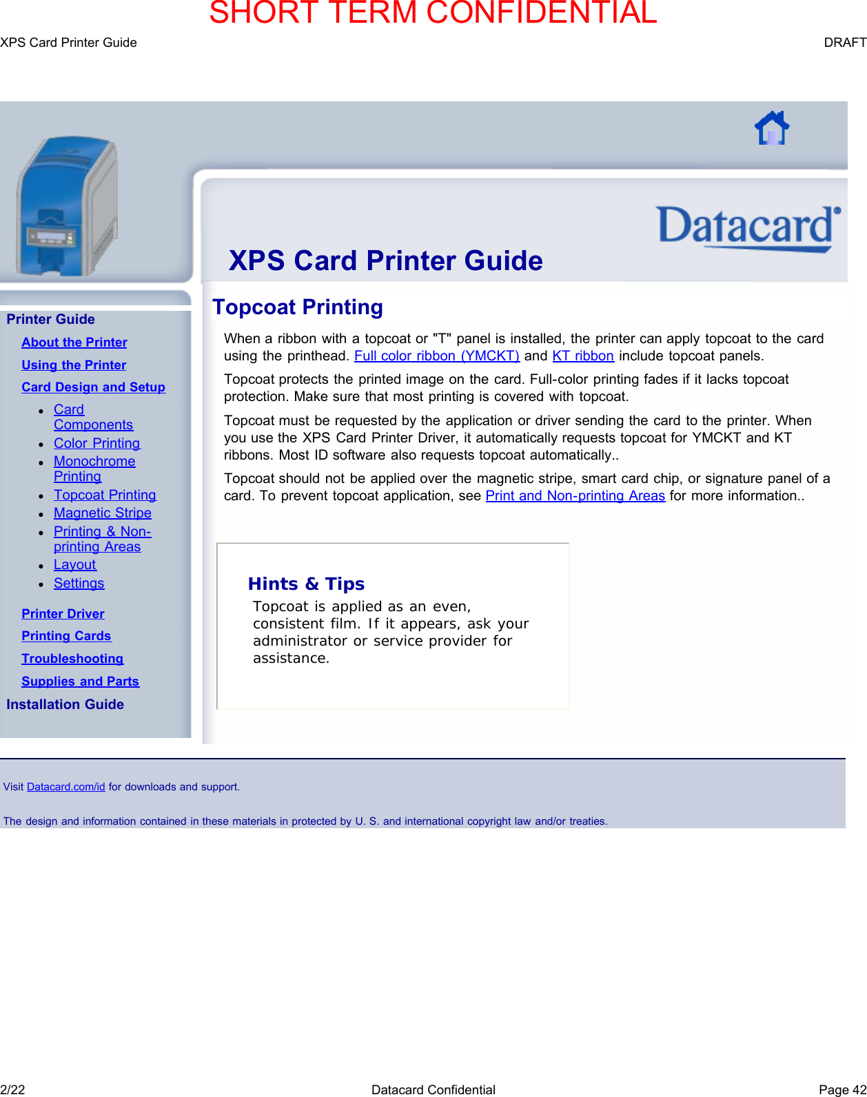 Page 45 of Entrust Q20010 Card Printer w/RFID Reader User Manual DS200 Printer Guide