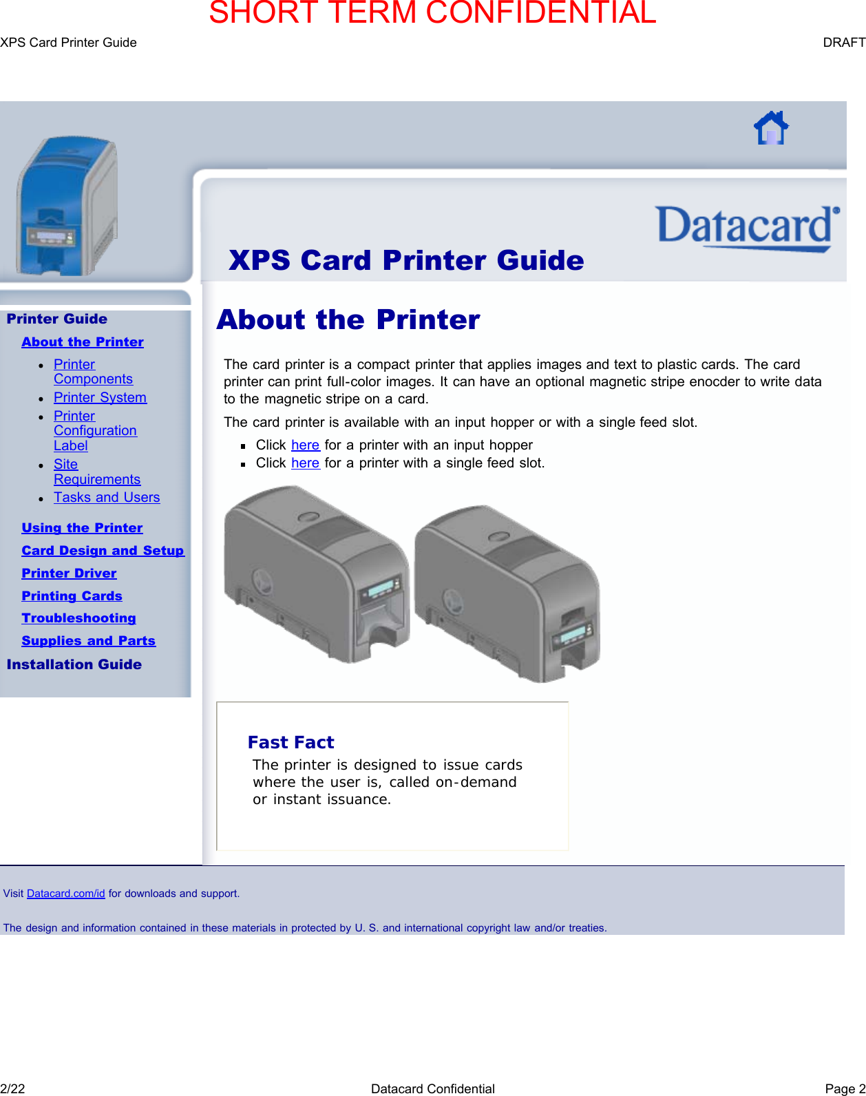 Page 5 of Entrust Q20010 Card Printer w/RFID Reader User Manual DS200 Printer Guide