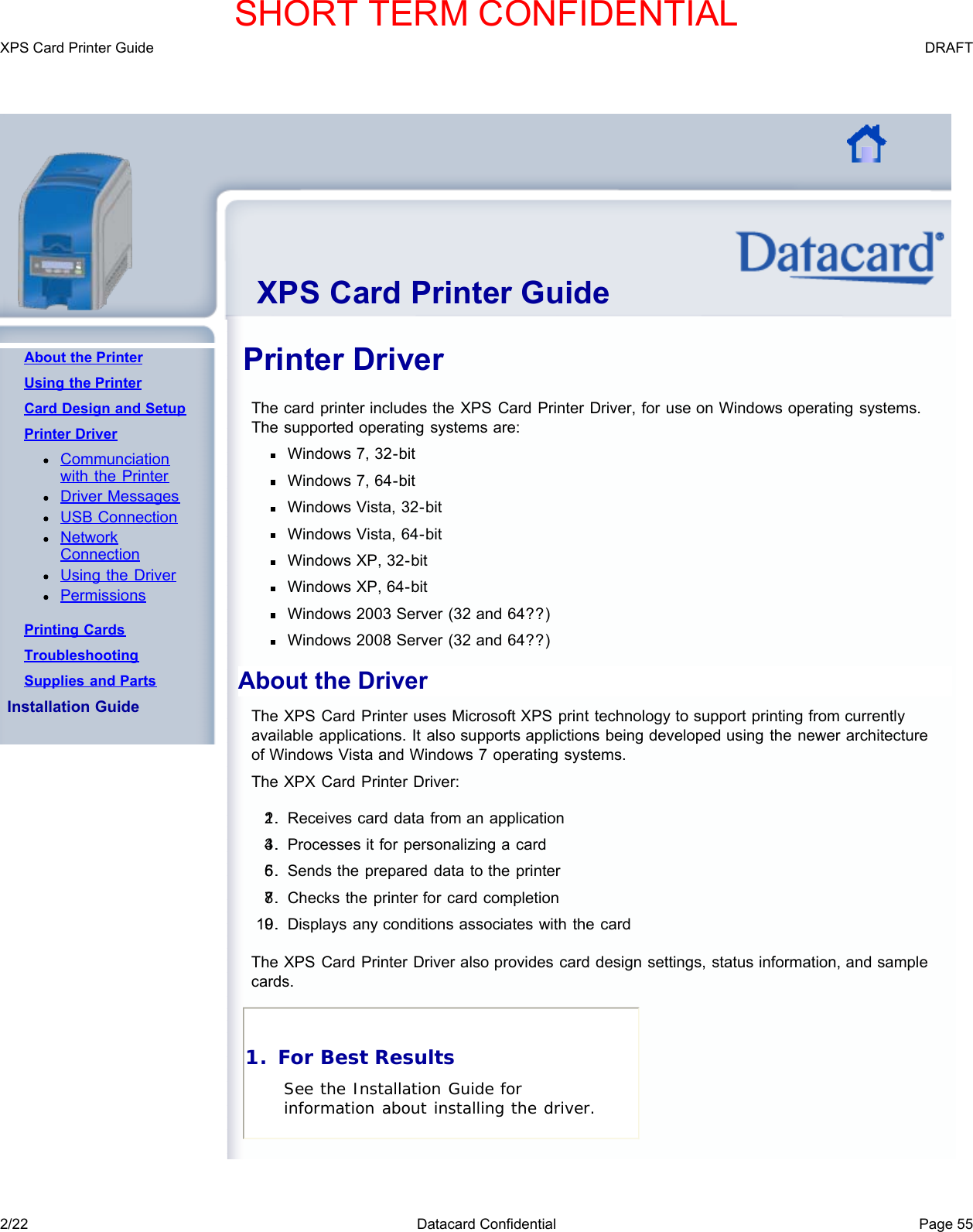 Page 58 of Entrust Q20010 Card Printer w/RFID Reader User Manual DS200 Printer Guide