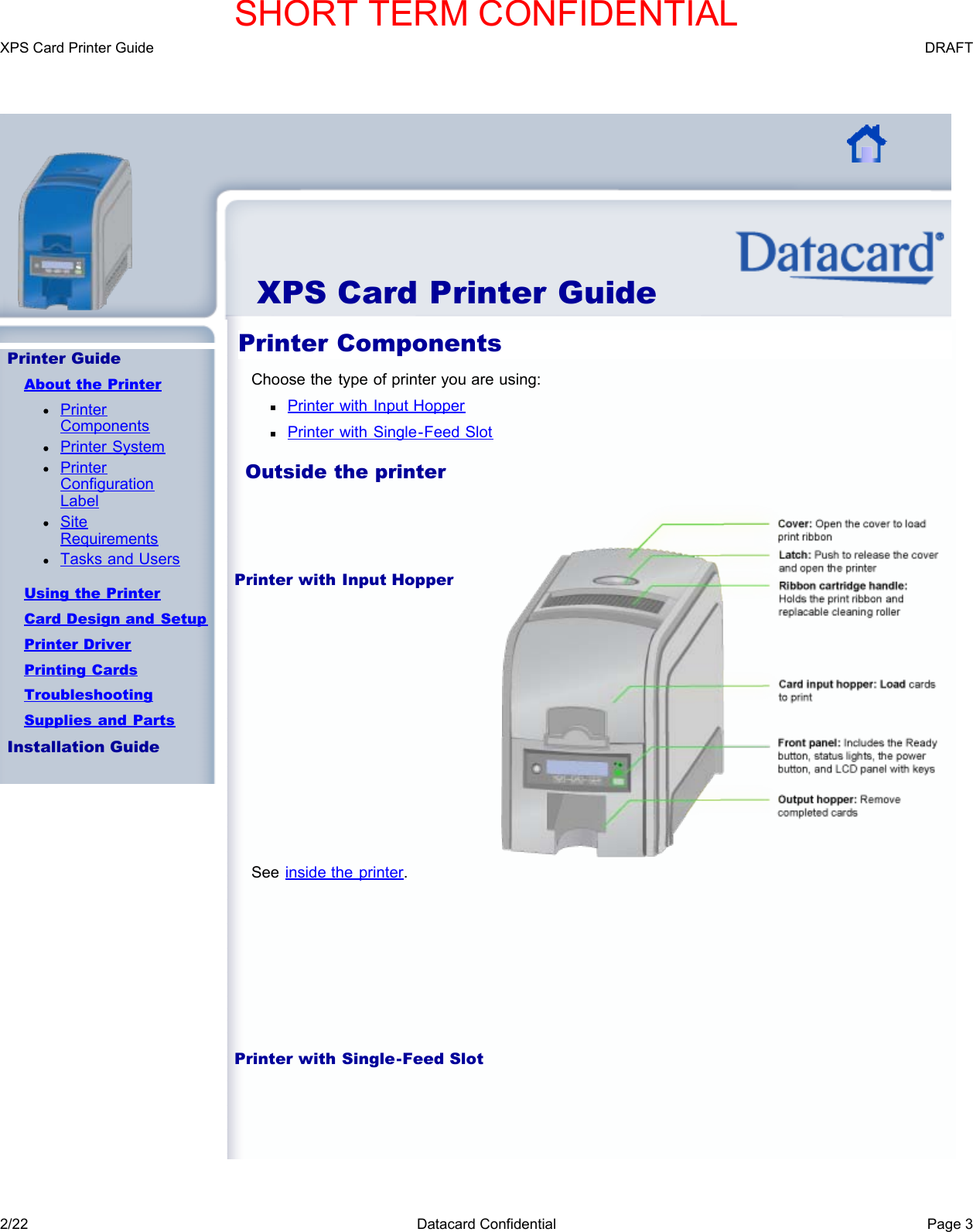 Page 6 of Entrust Q20010 Card Printer w/RFID Reader User Manual DS200 Printer Guide