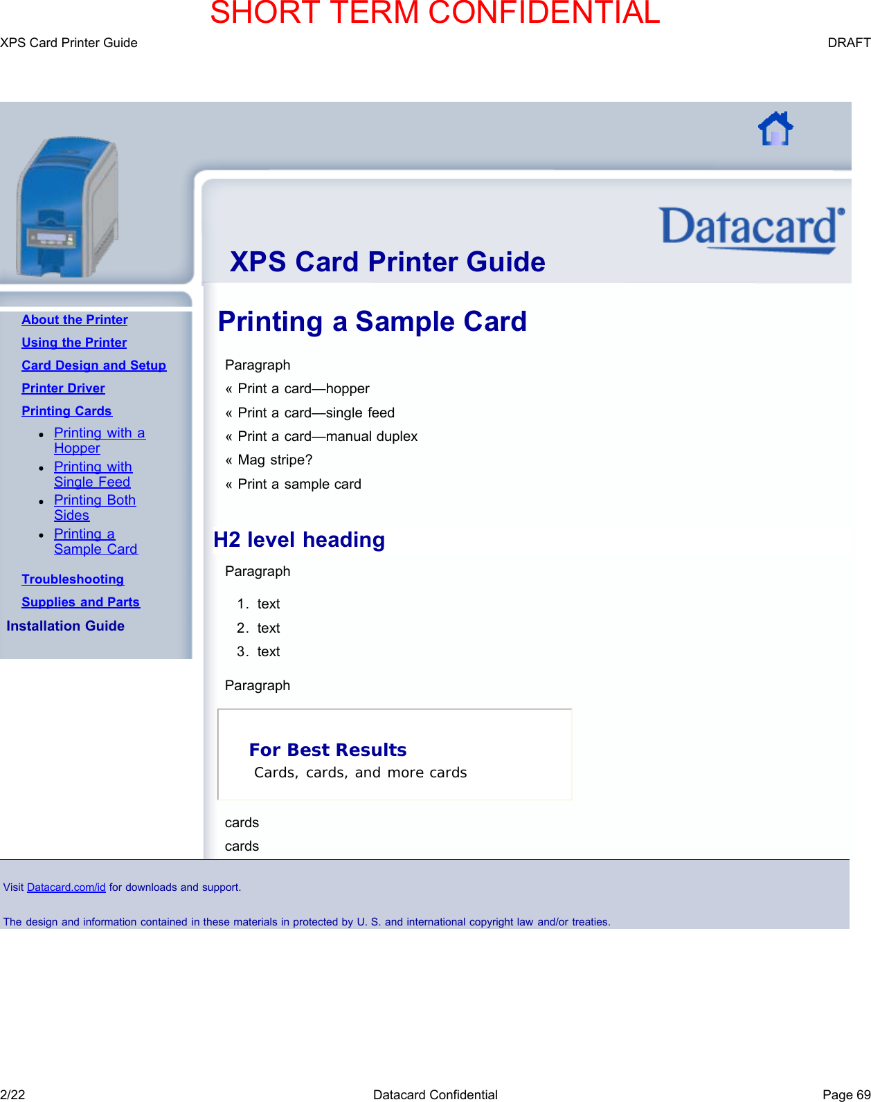 Page 72 of Entrust Q20010 Card Printer w/RFID Reader User Manual DS200 Printer Guide