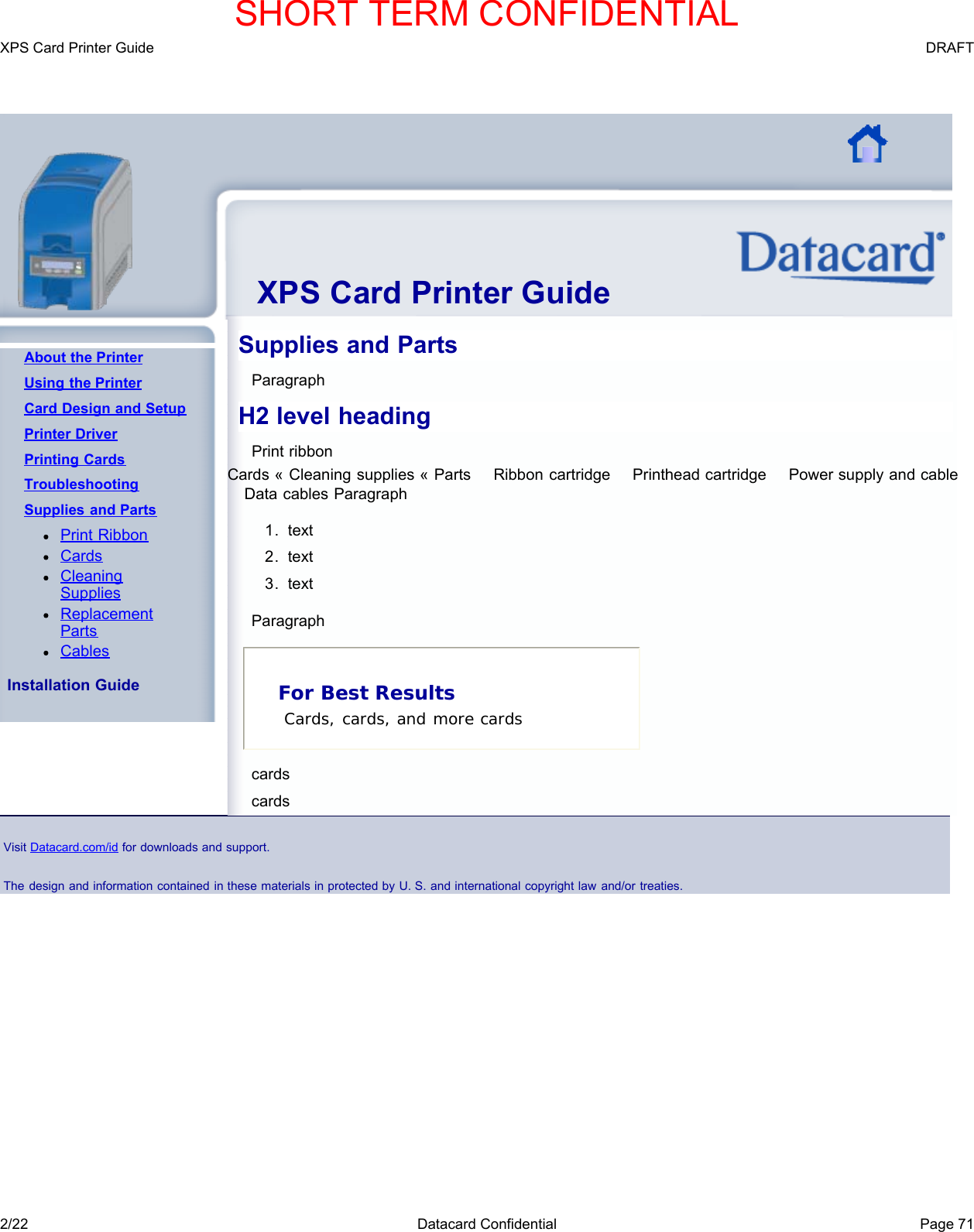 Page 74 of Entrust Q20010 Card Printer w/RFID Reader User Manual DS200 Printer Guide