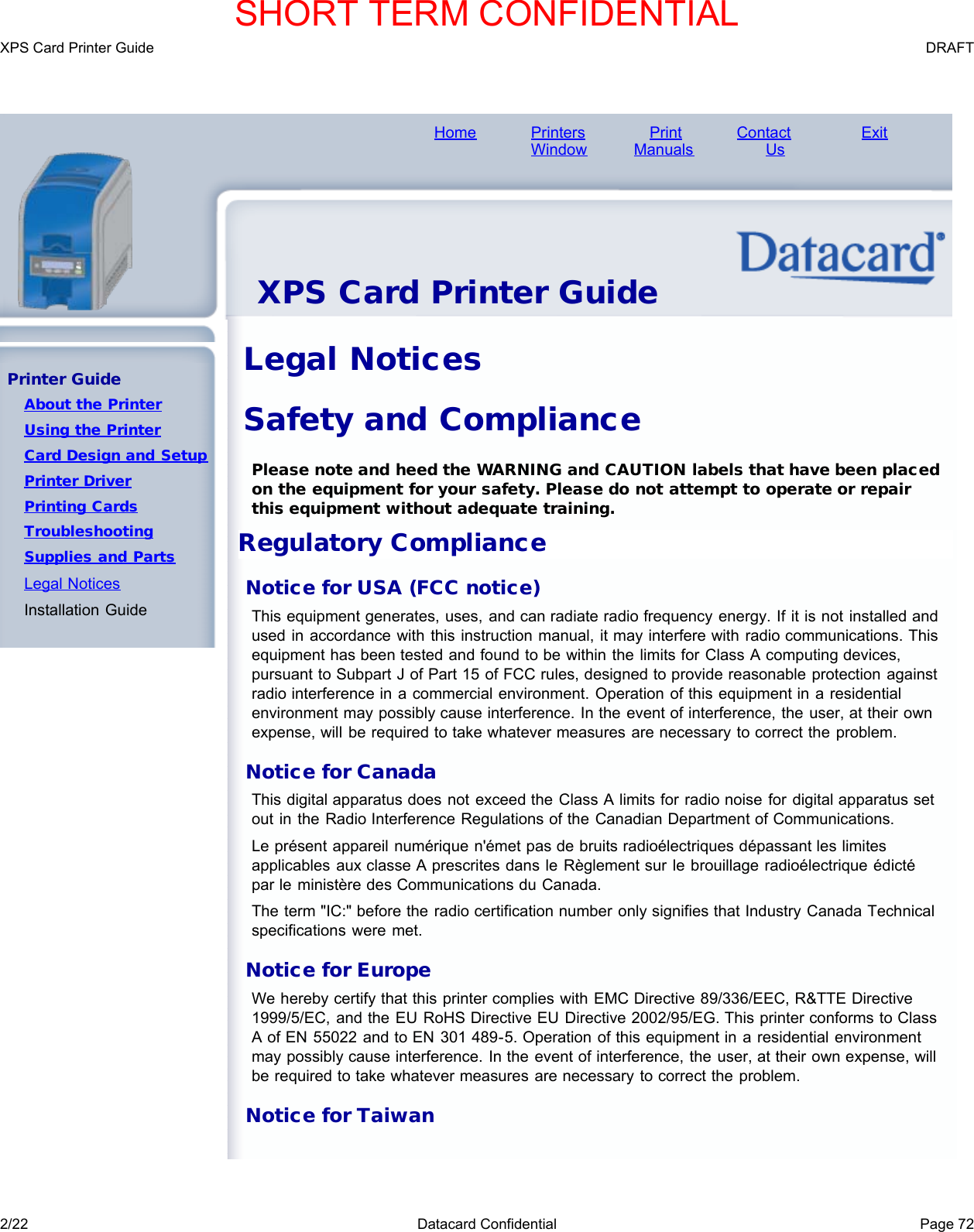 Page 75 of Entrust Q20010 Card Printer w/RFID Reader User Manual DS200 Printer Guide