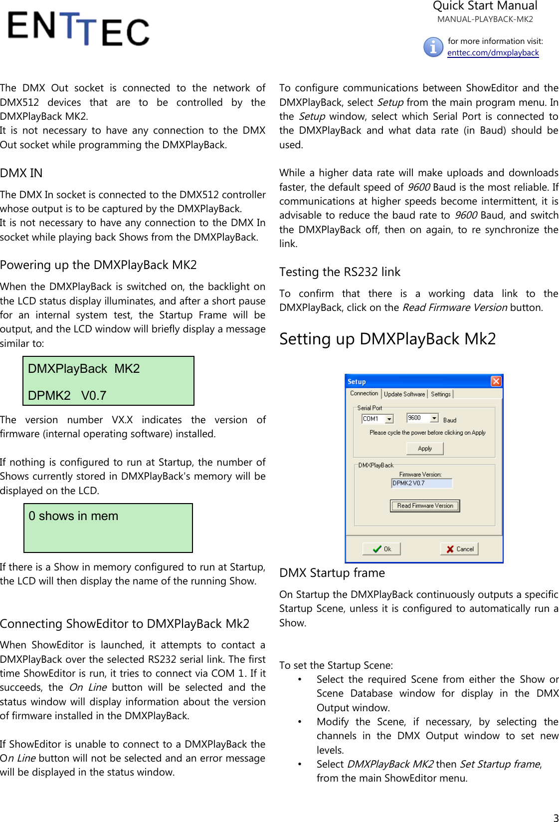 Page 3 of 9 - Enttec 70014 User Manual