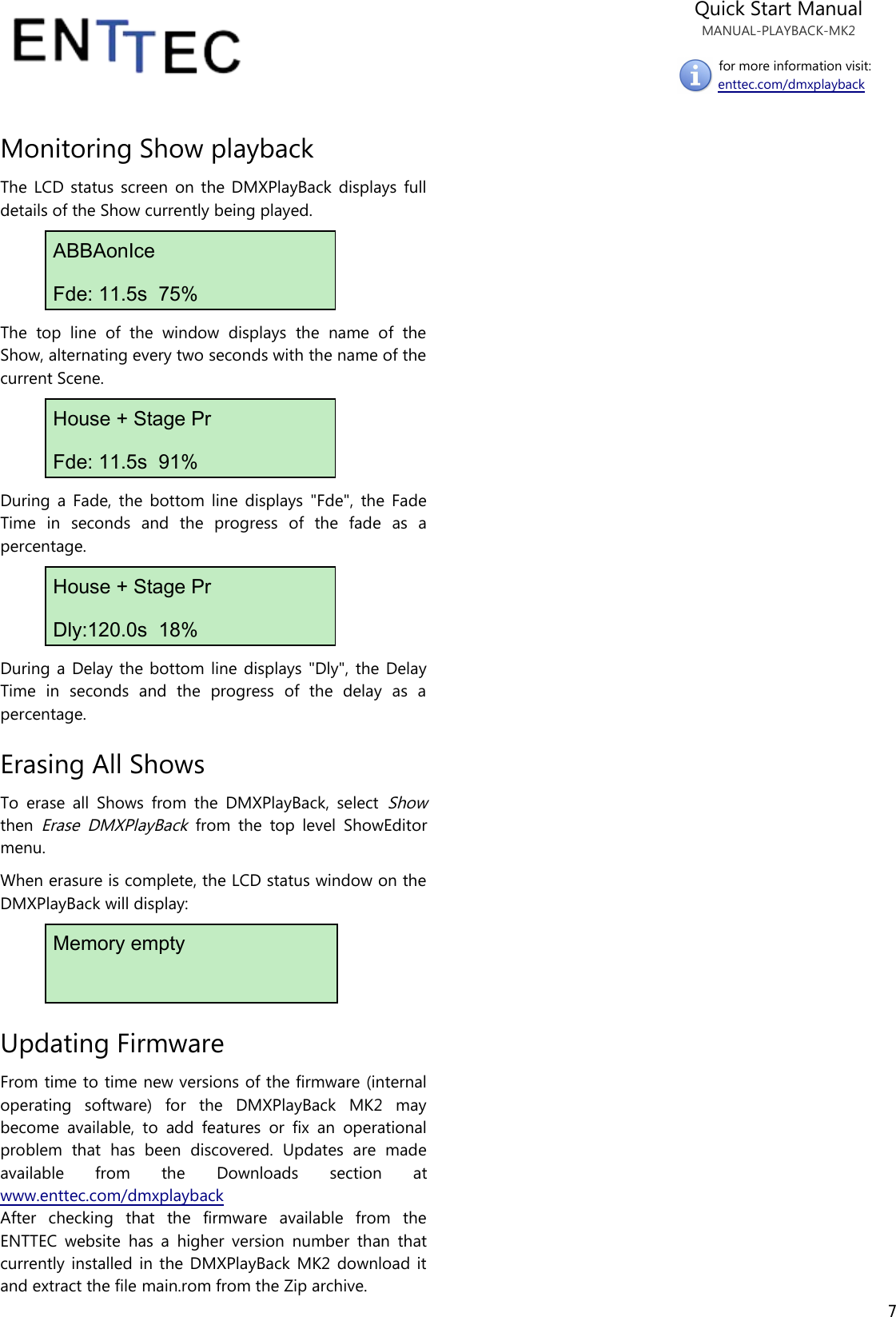 Page 7 of 9 - Enttec 70014 User Manual