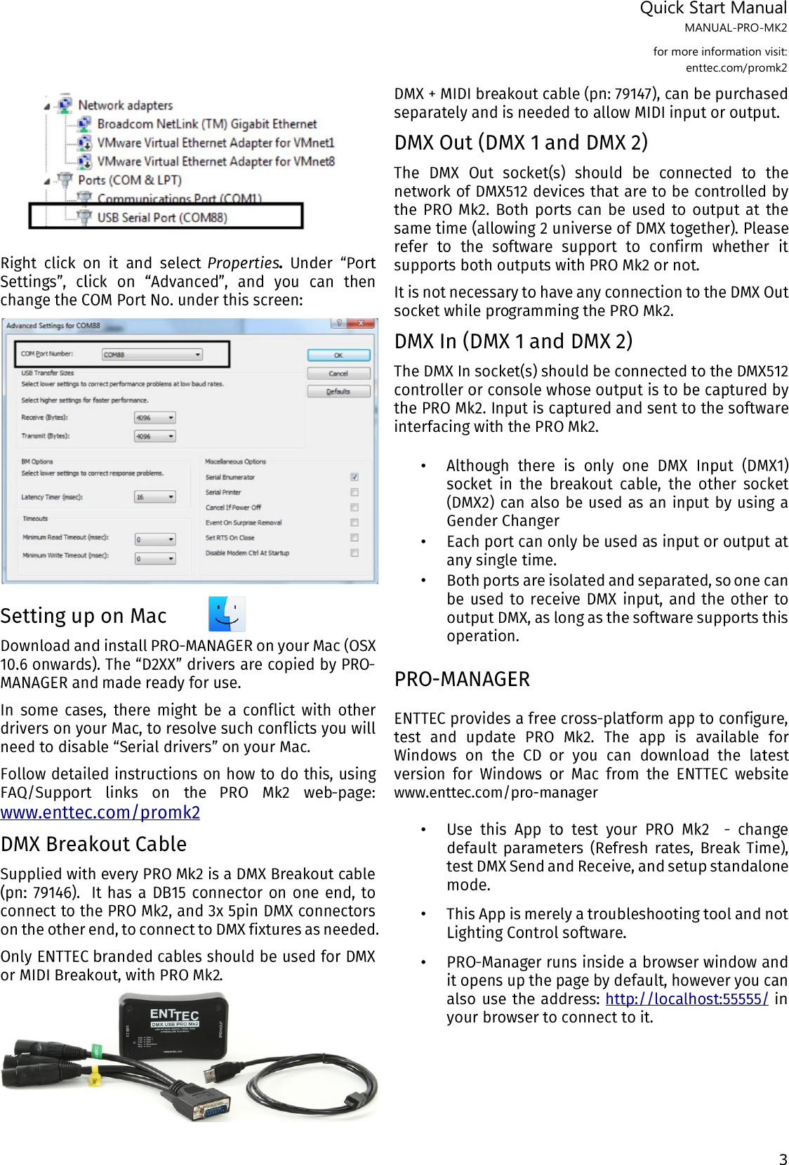 Page 3 of 6 - Enttec Dmx Usb Pro Mk2-Datasheet User Manual