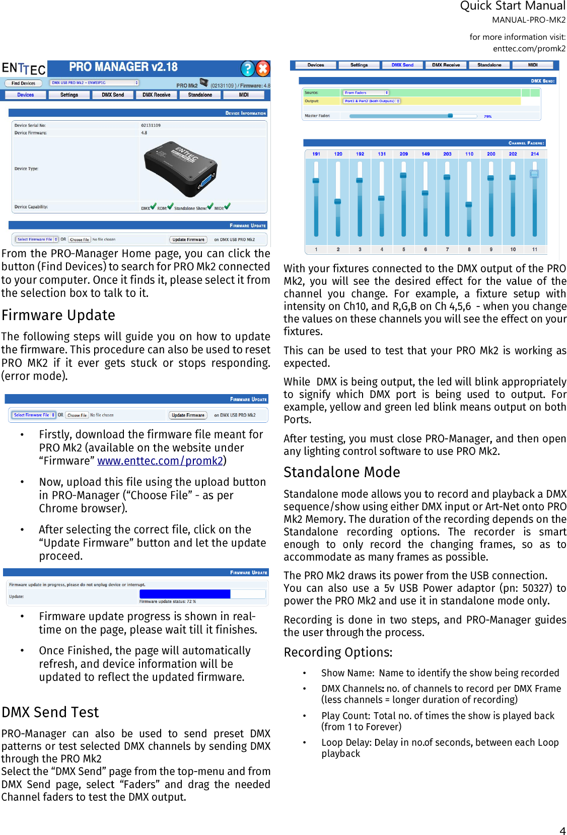 Page 4 of 6 - Enttec Dmx Usb Pro Mk2-Datasheet User Manual