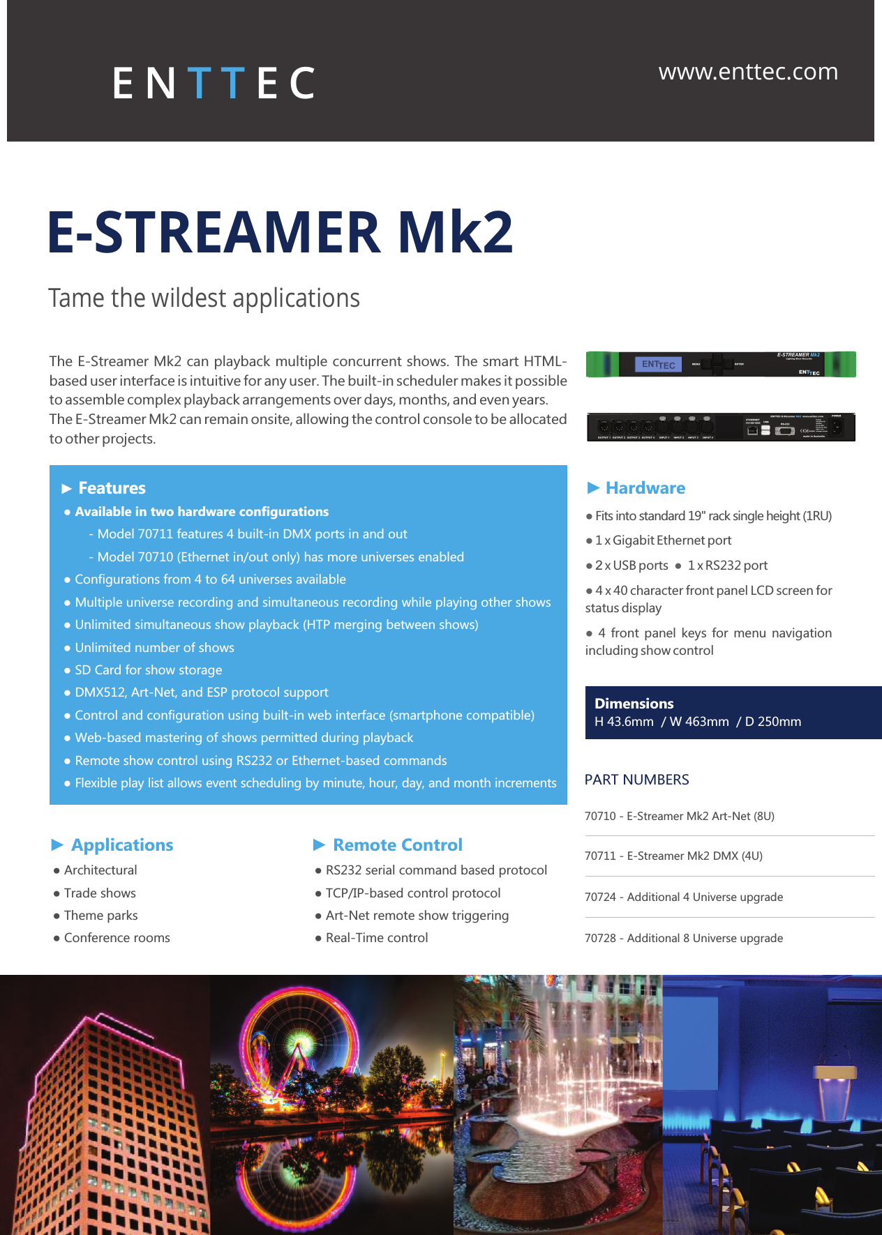 Page 2 of 2 - Enttec E-Streamer-Mk2-Brochure E-streamer MK2 New Brochure User Manual