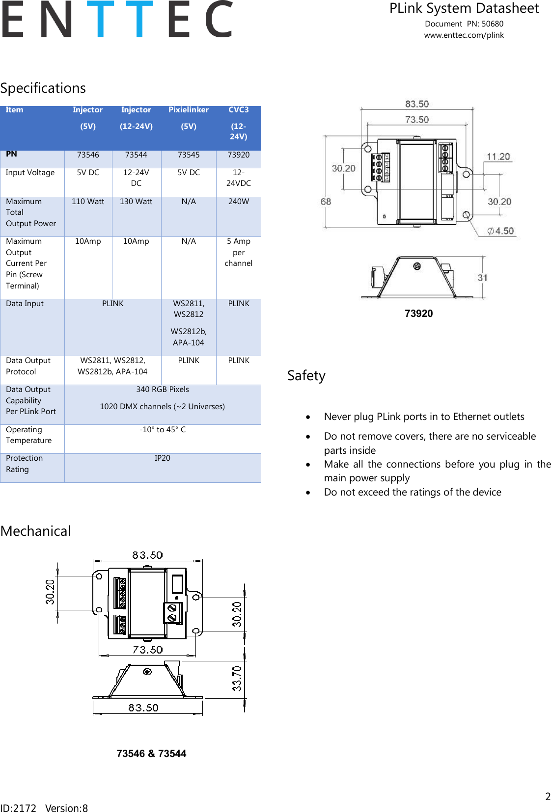 Page 2 of 4 - Enttec Plink User Manual