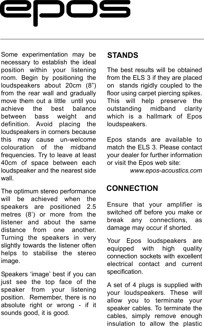 Page 2 of 9 - Epos Epos-Els-Series-Users-Manual- ELS Instructions Feb 2005.qxp  Epos-els-series-users-manual