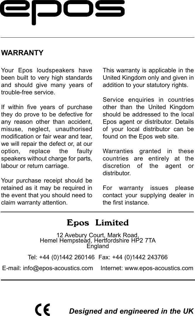 Page 8 of 9 - Epos Epos-Els-Series-Users-Manual- ELS Instructions Feb 2005.qxp  Epos-els-series-users-manual