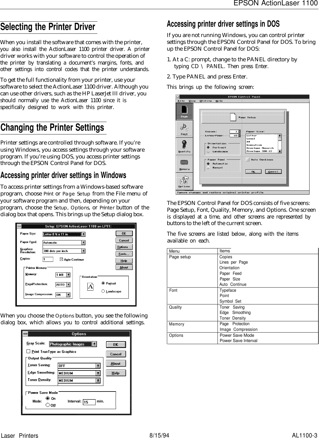 Page 3 of 7 - Epson Epson-1100-Users-Manual- ActionLaser 1100 - Product Information Guide  Epson-1100-users-manual