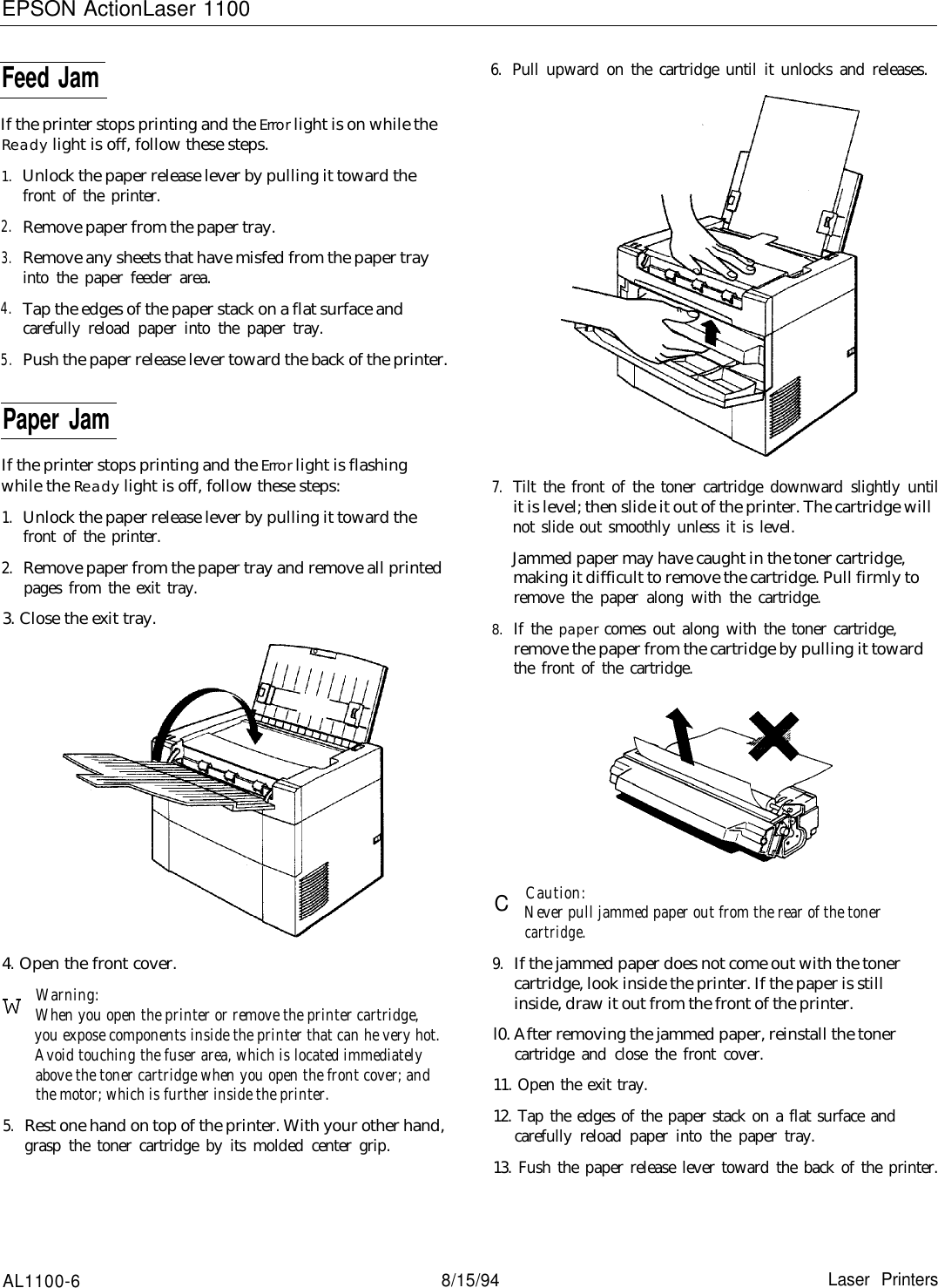 Page 6 of 7 - Epson Epson-1100-Users-Manual- ActionLaser 1100 - Product Information Guide  Epson-1100-users-manual