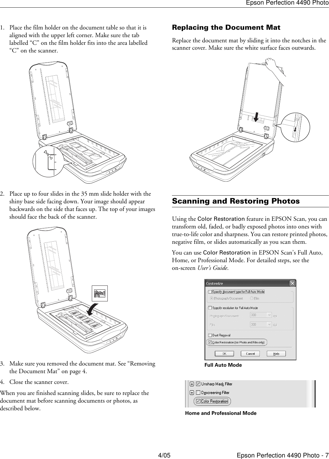 Page 7 of 10 - Epson Epson-4490-Users-Manual- Perfection 4490