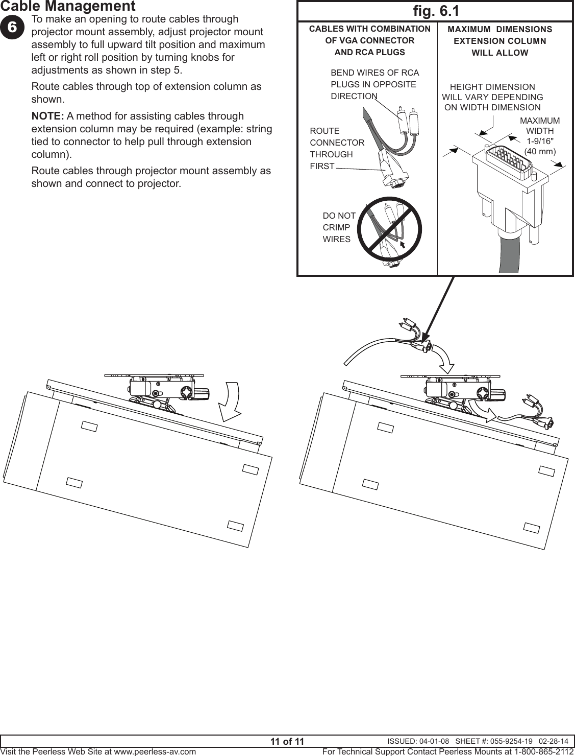 Page 11 of 11 - Epson Epson-Advanced-Projector-Ceiling-Mount-With-Precision-Gear-Installation-Guide-  Epson-advanced-projector-ceiling-mount-with-precision-gear-installation-guide