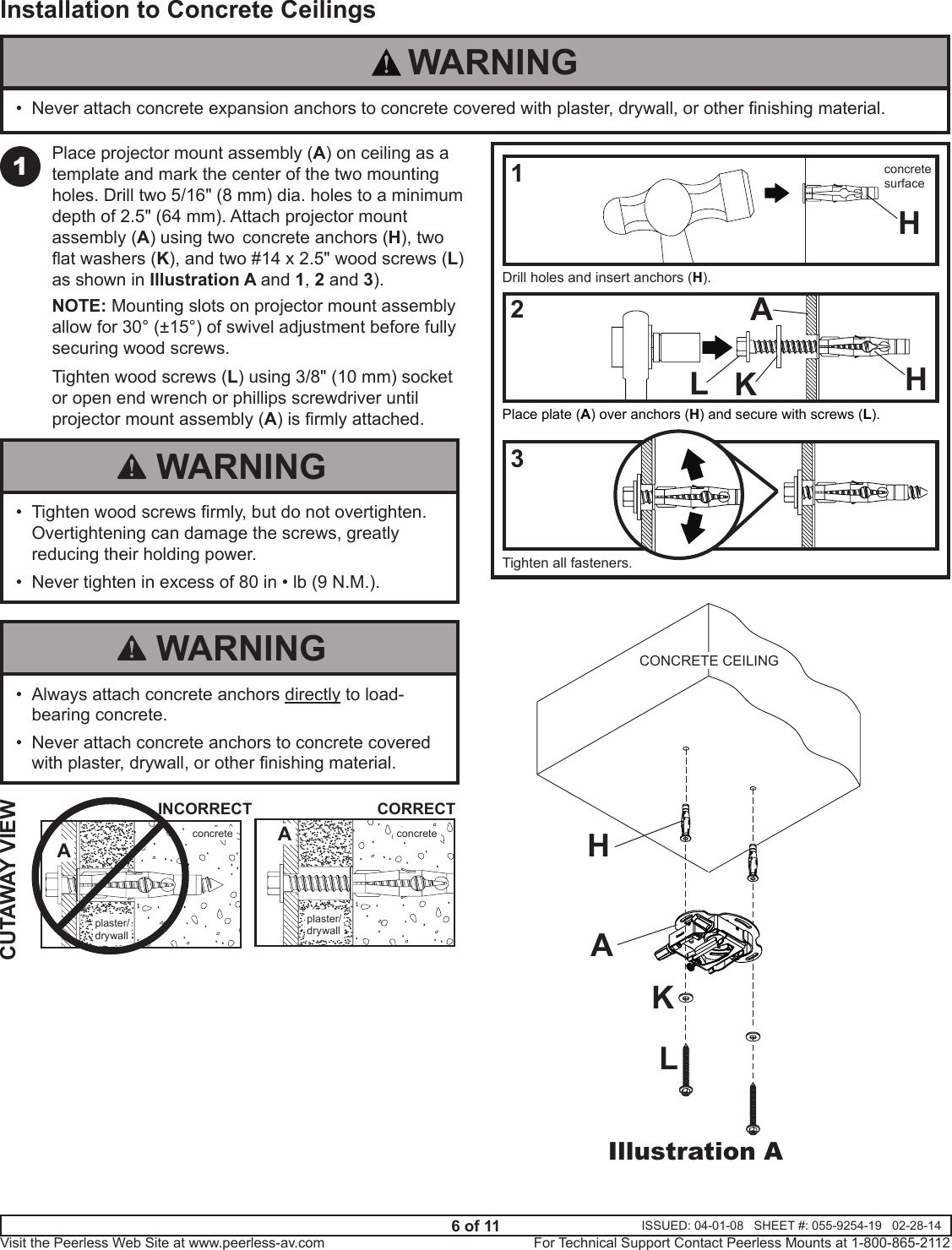 Page 6 of 11 - Epson Epson-Advanced-Projector-Ceiling-Mount-With-Precision-Gear-Installation-Guide-  Epson-advanced-projector-ceiling-mount-with-precision-gear-installation-guide