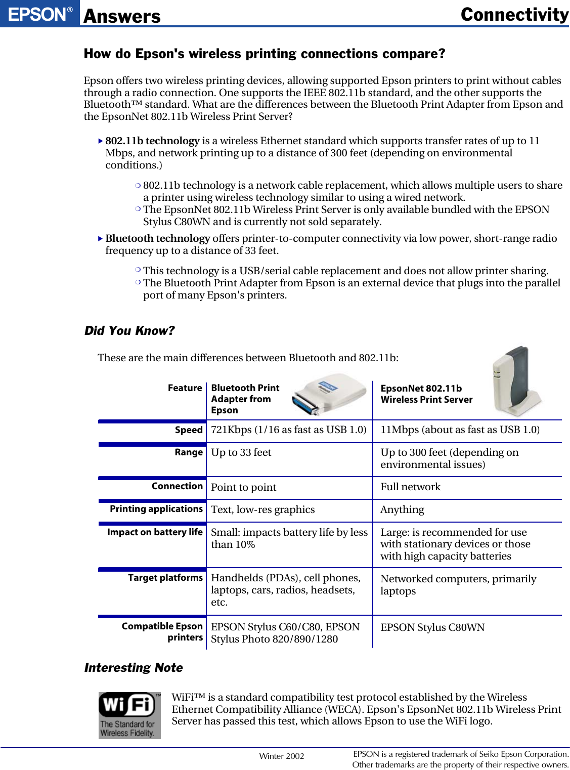 Page 1 of 1 - Epson Epson-Bluetooth-Print-Adapter-From-Epson-Answers- Bluetooth Print Adapter From (C1200BT) - Answers (Connectivity)  Epson-bluetooth-print-adapter-from-epson-answers