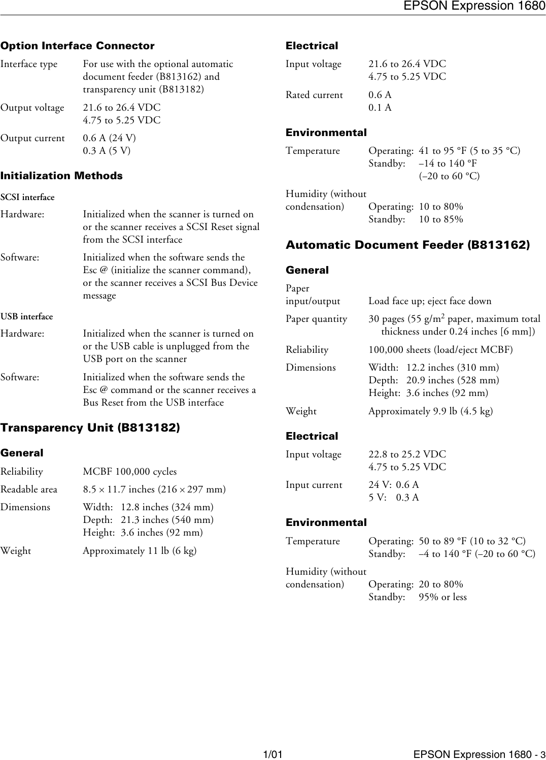 Page 3 of 8 - Epson Epson-Epson-Expression-1680-Professional-Product-Information-Guide- Expression 1680 Series - Product Information Guide Epson-epson-expression-1680-professional-product-information-guide