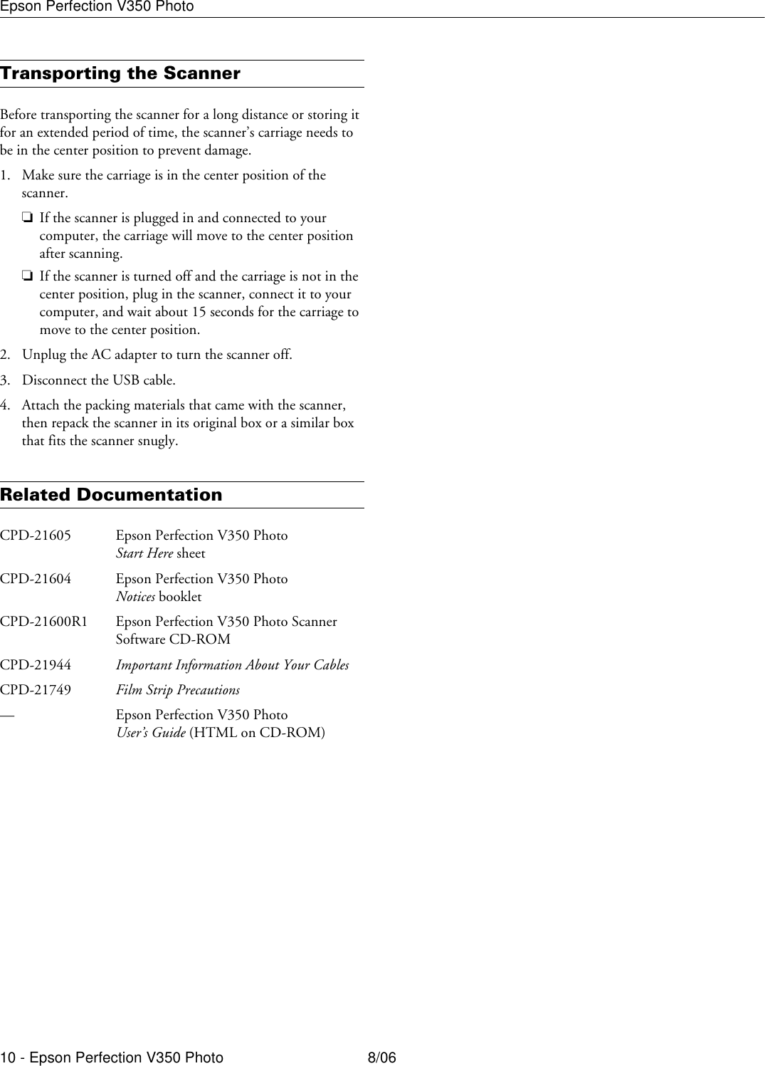 Epson Perfection V350 Photo Product Information Guide Perfv350pig