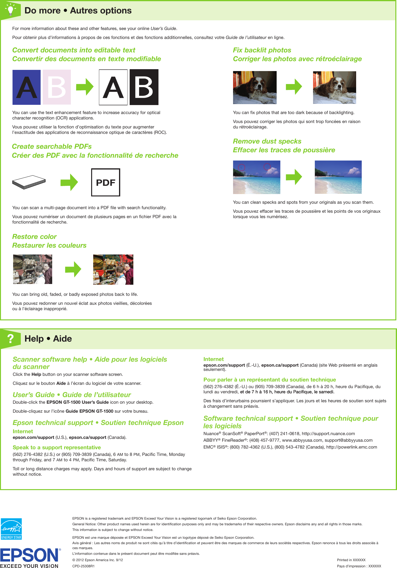 Page 2 of 2 - Epson Epson-Epson-Workforce-Gt-1500-Color--Scanner-Start-Here-Guide- Start Here - GT-1500  Epson-epson-workforce-gt-1500-color--scanner-start-here-guide