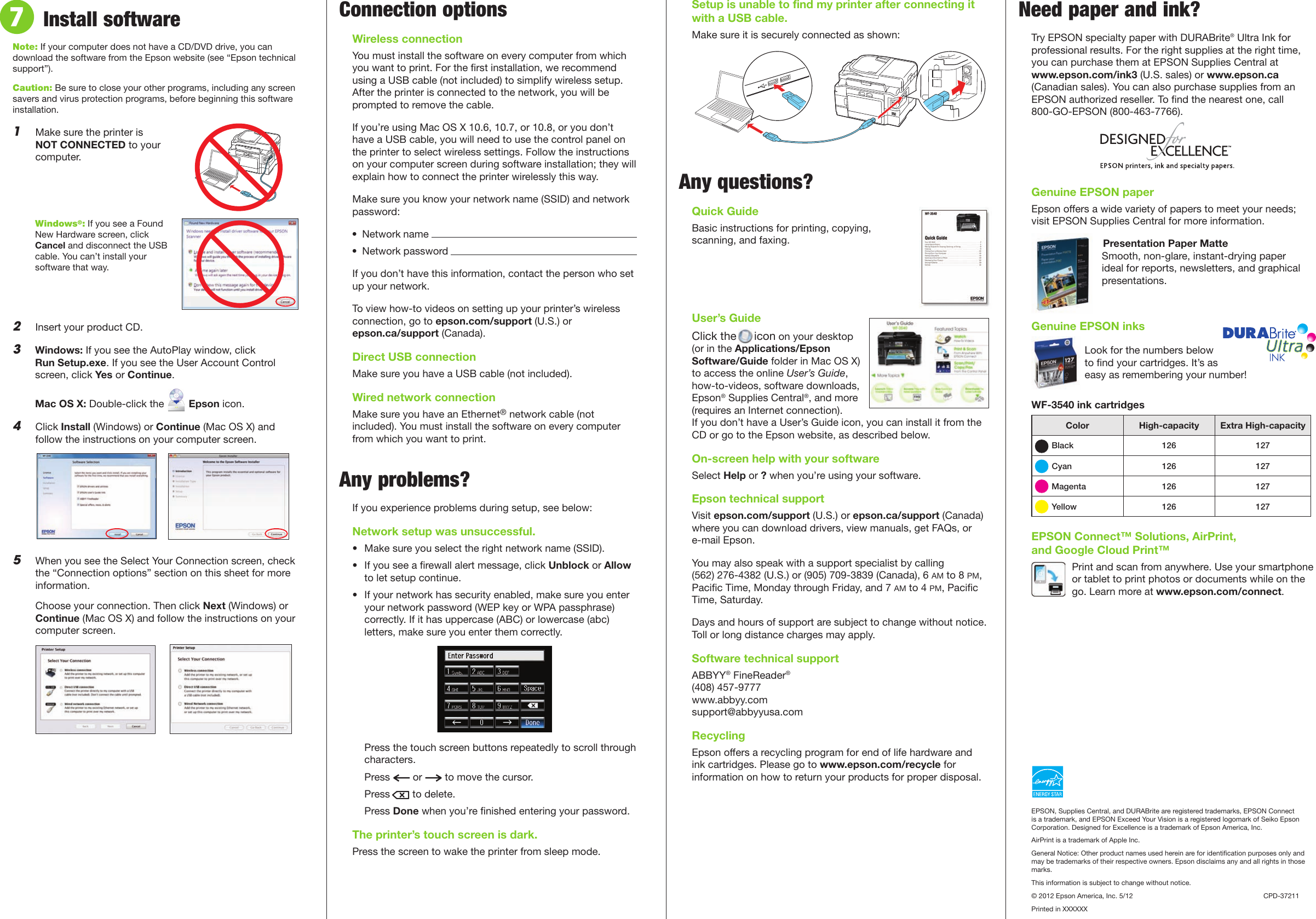 Page 4 of 4 - Epson Epson-Epson-Workforce-Wf-3540-All-In-One-Printer-Start-Here-Guide- Start Here - WF-3540  Epson-epson-workforce-wf-3540-all-in-one-printer-start-here-guide