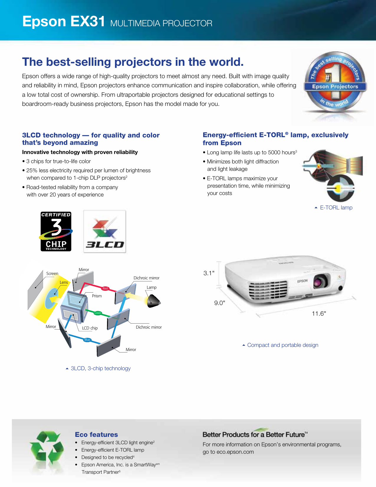 Page 2 of 4 - Epson Epson-Ex31-Multimedia-Projector-Product-Brochure- EX31 - Product Brochure  Epson-ex31-multimedia-projector-product-brochure
