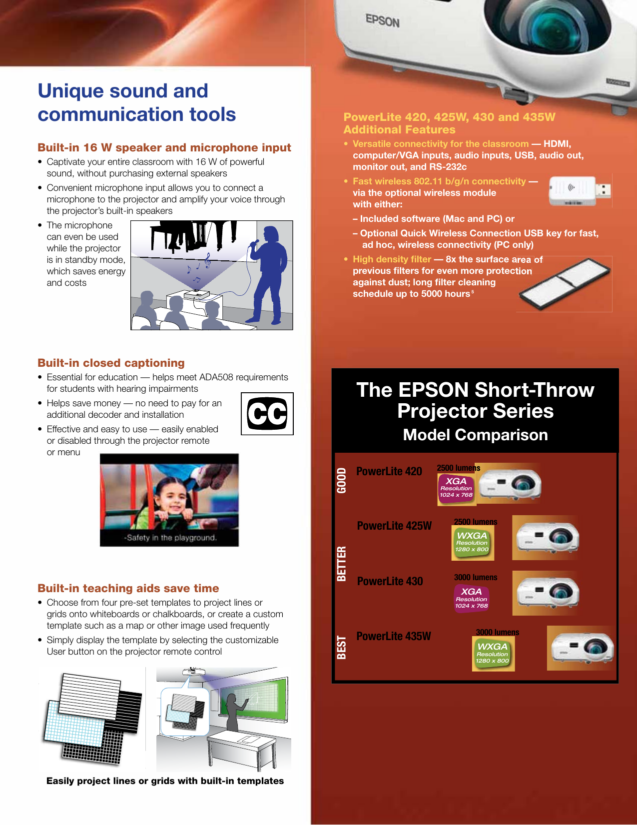 Page 5 of 6 - Epson Epson-Powerlite-420-Xga-3Lcd-Projector-Product-Brochure- PowerLite 420/425W/430/435W - Product Brochure  Epson-powerlite-420-xga-3lcd-projector-product-brochure