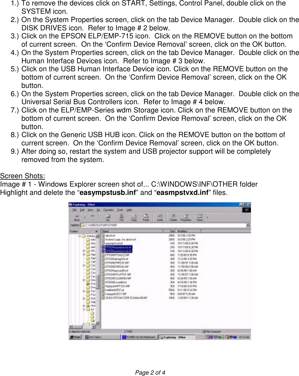 Page 8 of 11 - Epson Epson-Powerlite-715C-Multimedia-Projector-Product-Support-Bulletin- Epson-powerlite-715c-multimedia-projector-product-support-bulletin