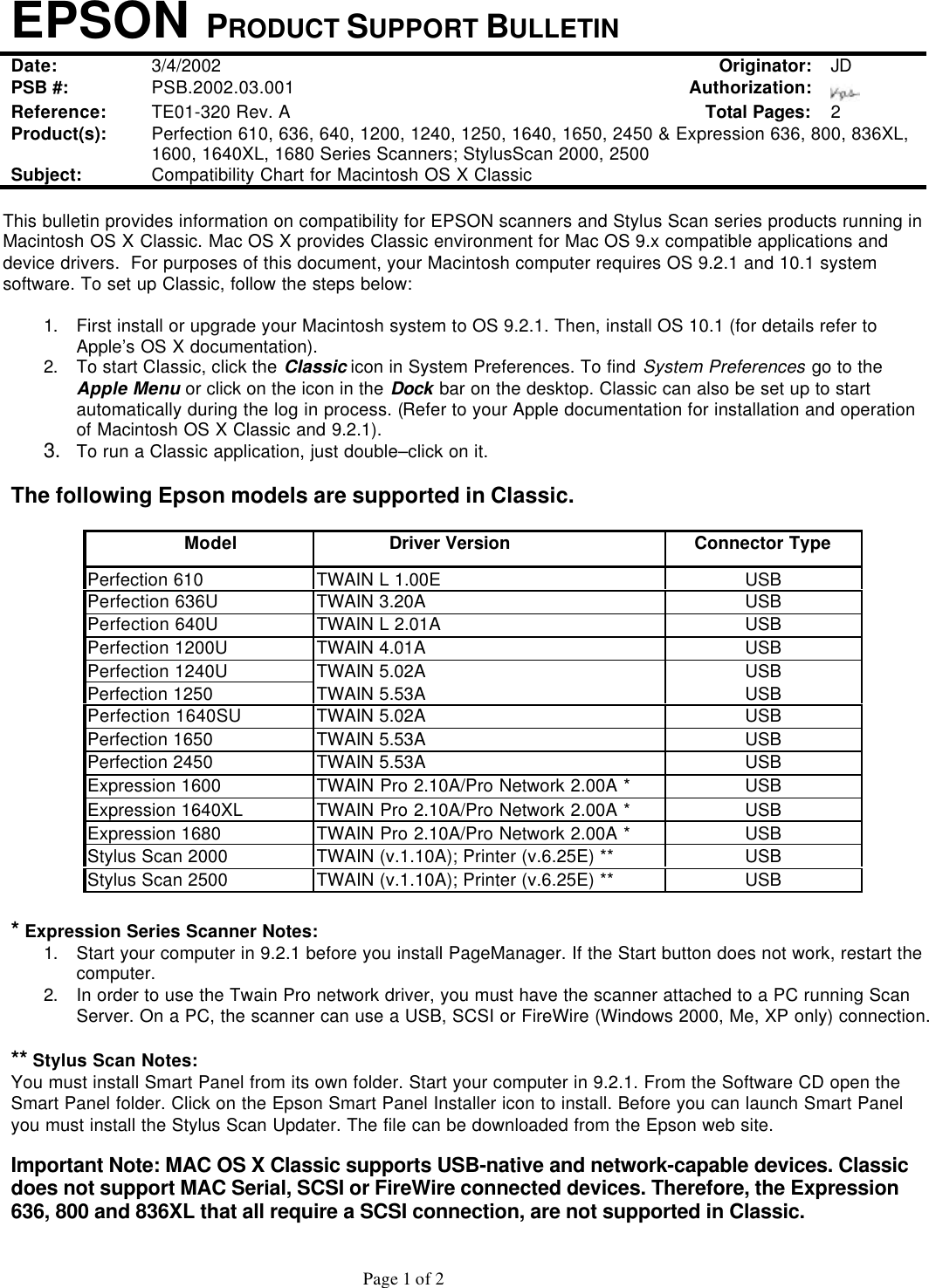 Page 3 of 7 - Epson Epson-Psb-2003-04-003-Users-Manual- Perfection 636U - Product Support Bulletin  Epson-psb-2003-04-003-users-manual
