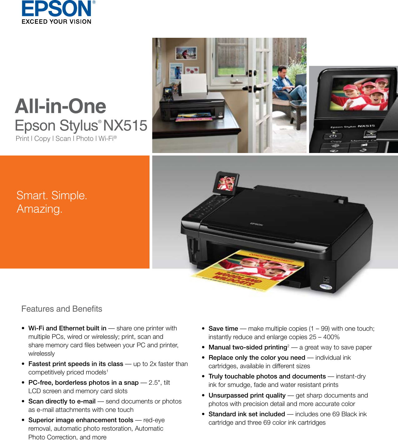 Epson Stylus Nx515 Users Manual Product Brochure
