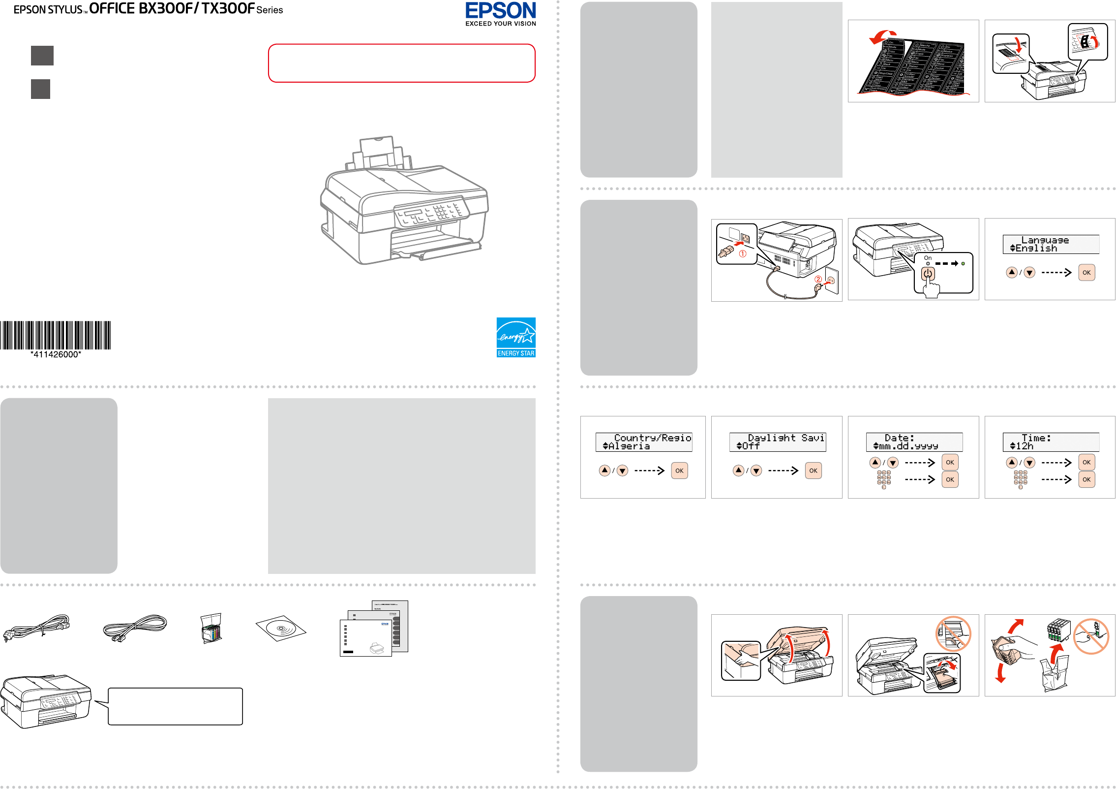 Epson Stylus Office 03 Djpdn Mg Iii 2001 Users Manual BX300F/TX300F Series  Start Here