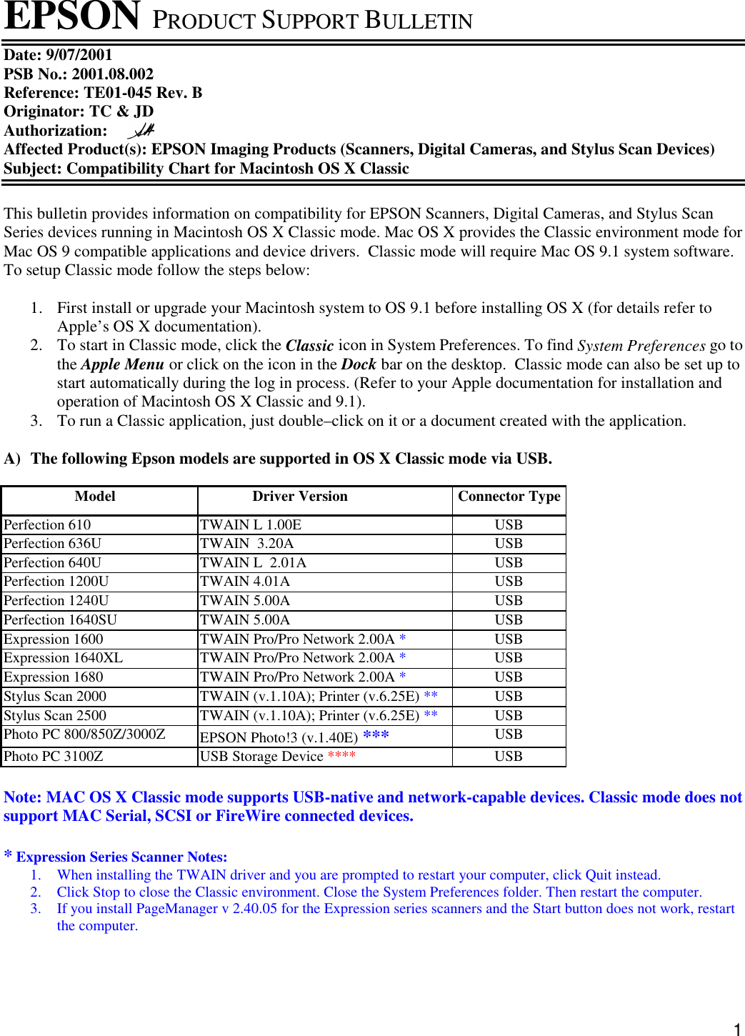 Page 8 of 9 - Epson PhotoPC 3100Z - Product Support Bulletin If Not Then  Phpc31ps