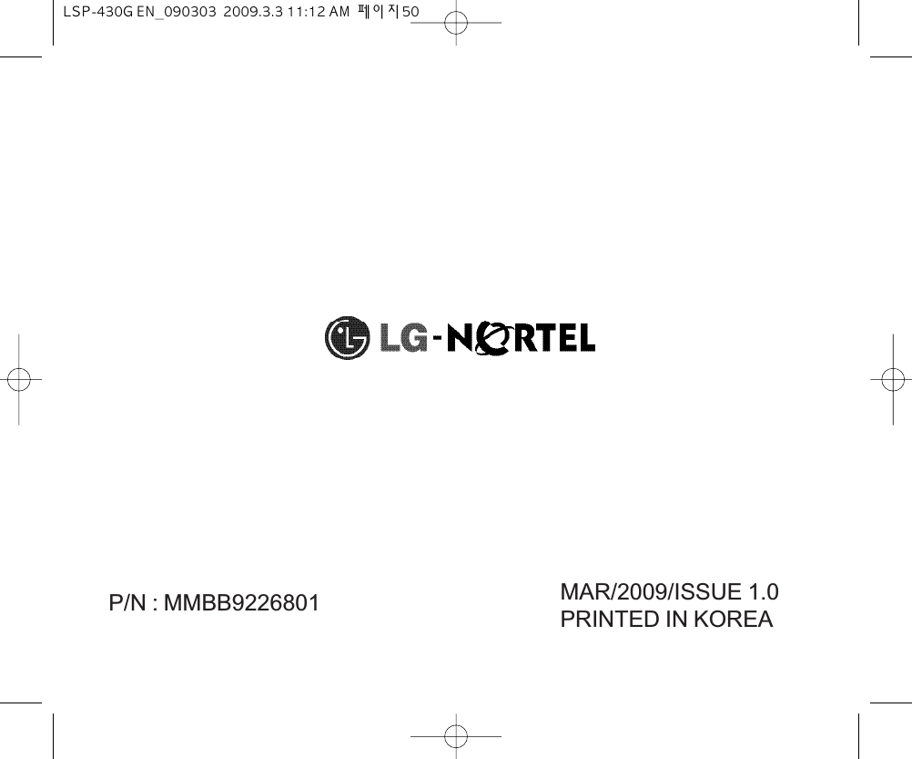 P/N : MMBB9226801 MAR/2009/ISSUE 1.0PRINTED IN KOREALSP-430G EN_090303  2009.3.3 11:12 AM  페이지50