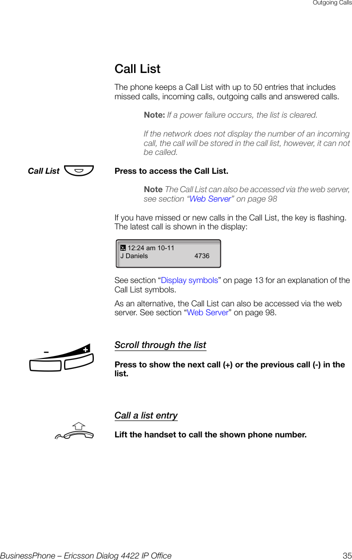 Ericsson Dialog 4422 Users Manual Businessphone Ip Office