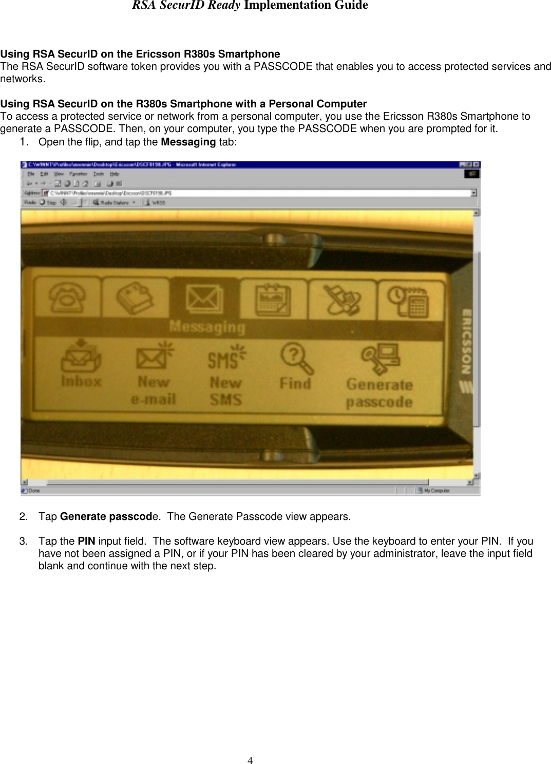 Page 4 of 7 - Ericsson R380 User Manual  To The 9b20eecd-5f79-41a5-bd0b-53939e6302c1