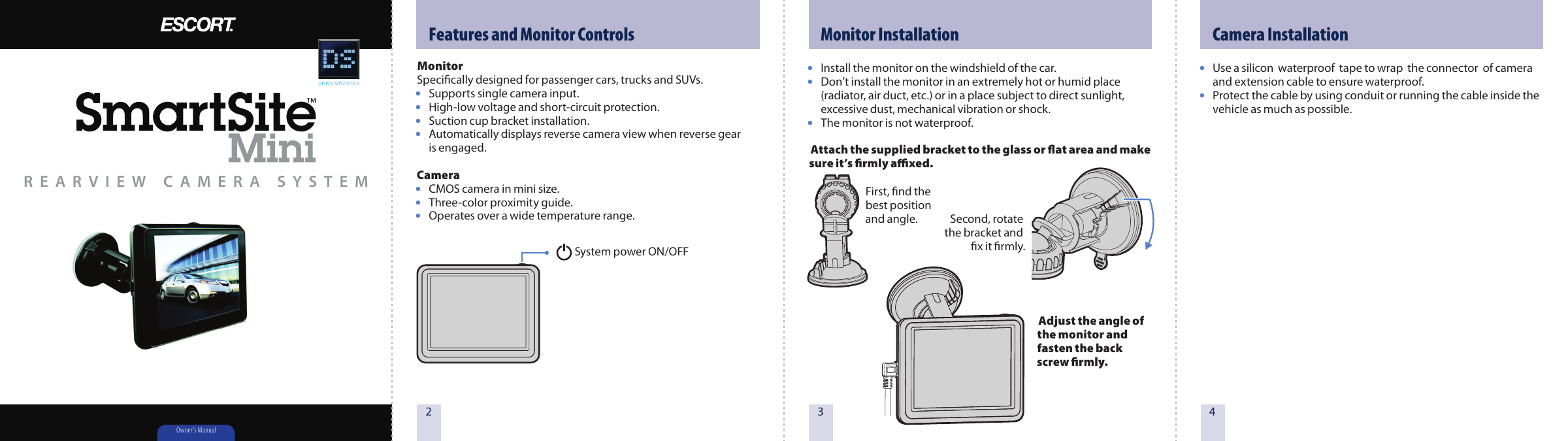 Page 1 of 2 - Escort Escort-432-Users-Manual- SmartSite Mini Owners Manual*  Escort-432-users-manual