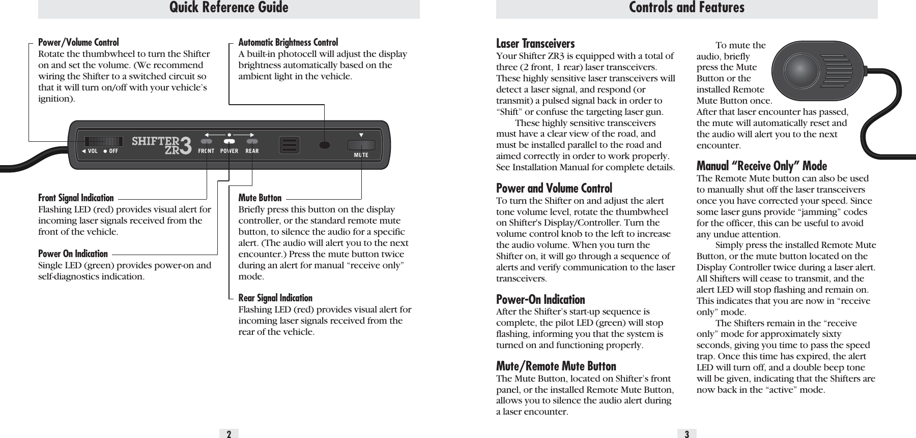 Page 3 of 6 - Escort Escort-Shifter-Zr3-Owners-Manual ZR3 Manual